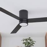 loritta 52'' 3 - blade large indooor ceiling fan with light kit and remote, 3 led colors, 6 speed noiseless dc motor, timer