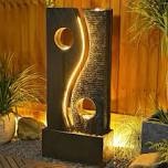 muntiyaj water fountain outdoor modern outdoor fountains and waterfalls flooring standing fountain with led lights