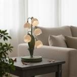 flower desk lamp, novelty table lamp for bedroom lily of the valley cute funky cottage core decor tulip lamp