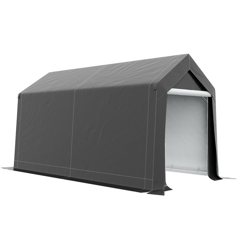 7 ft. w x 12 ft. d metal lean-to storage shed