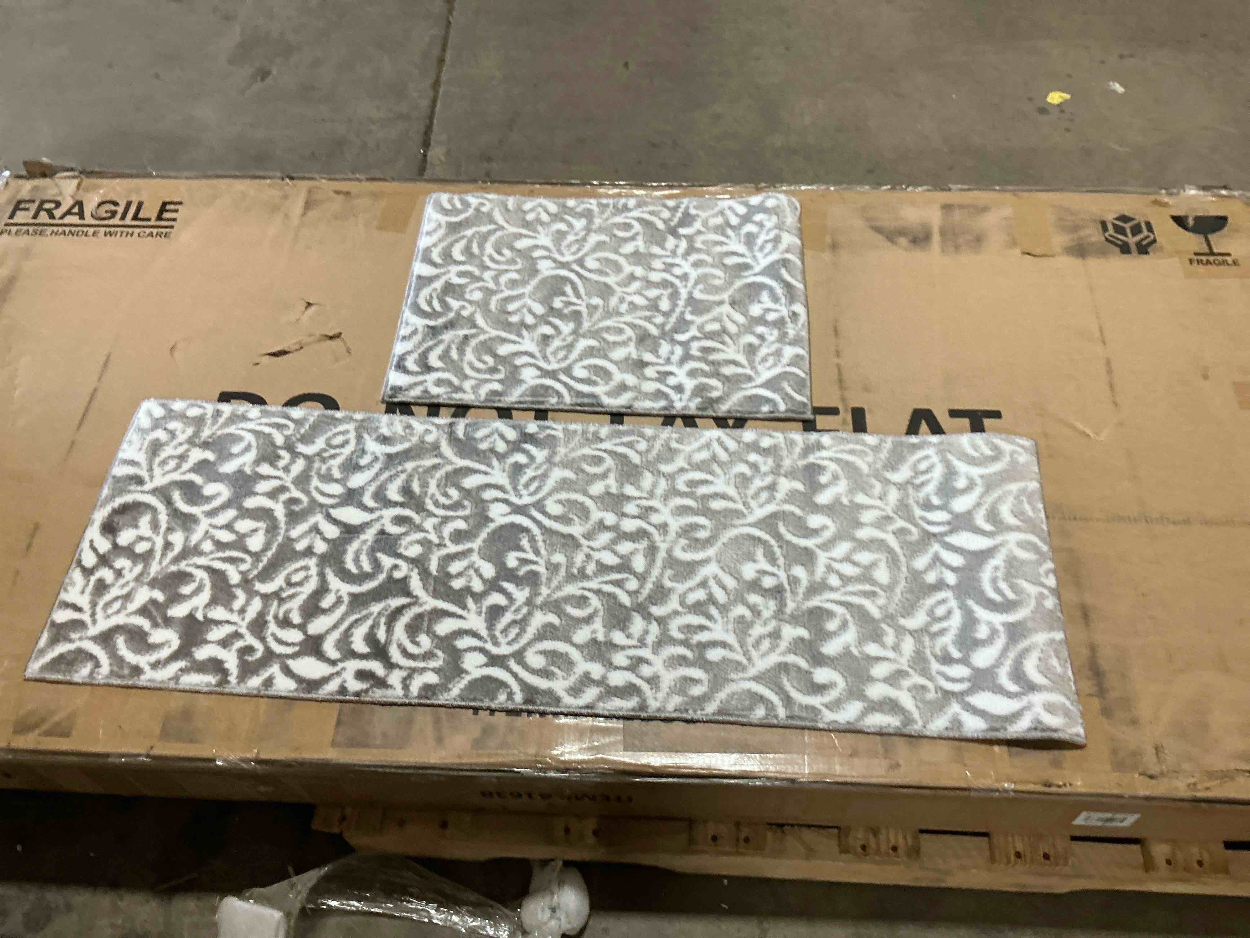 Condition photo showing Good Condition for 2-piece anti-fatigue kitchen mat set - cushioned, waterproof non-slip rugs