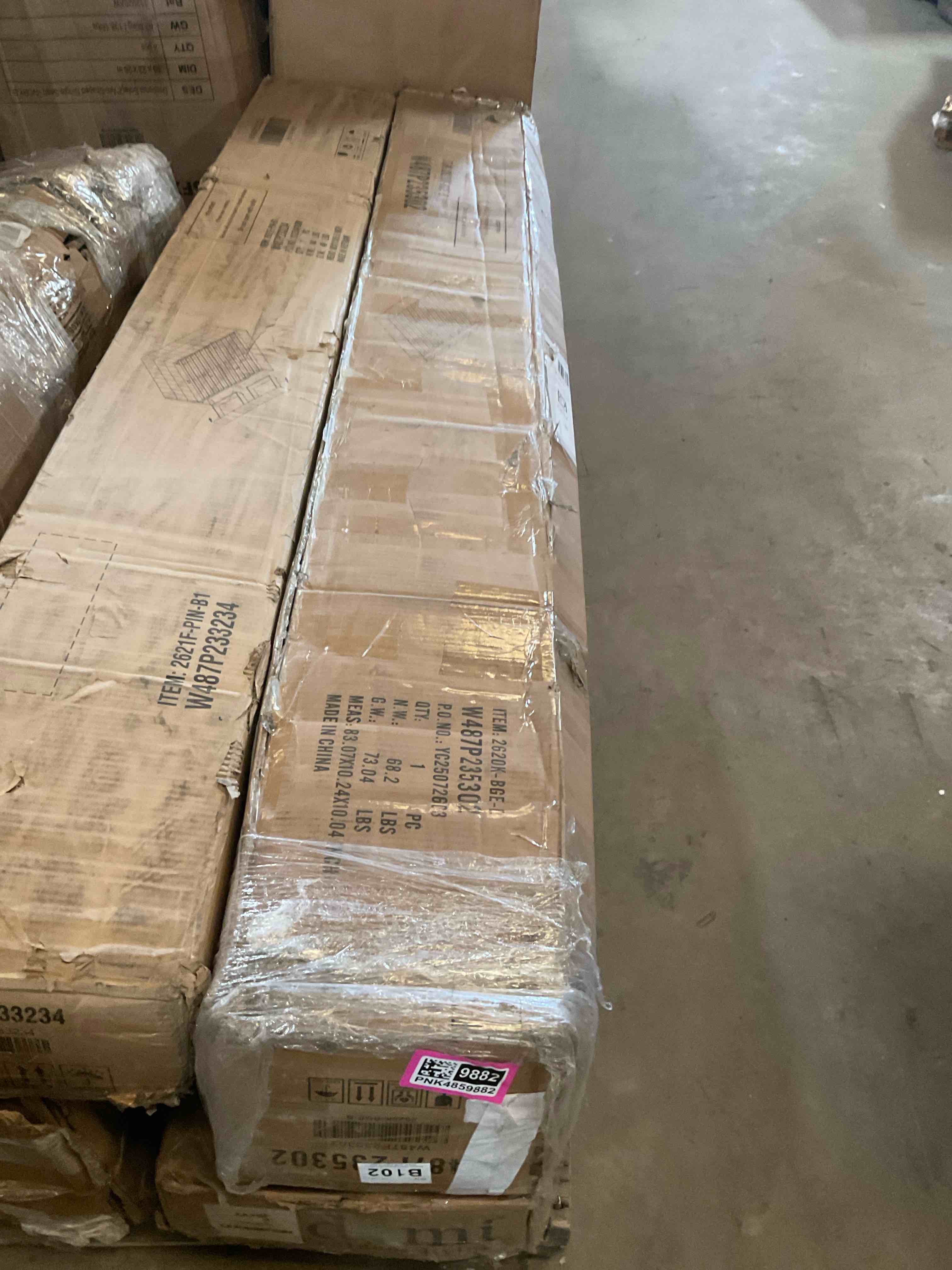 Condition photo showing Good Condition for incomplete king size upholstered platform bed