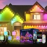 permanent outdoor eaves lights, waterproof rgb with smart app & remote