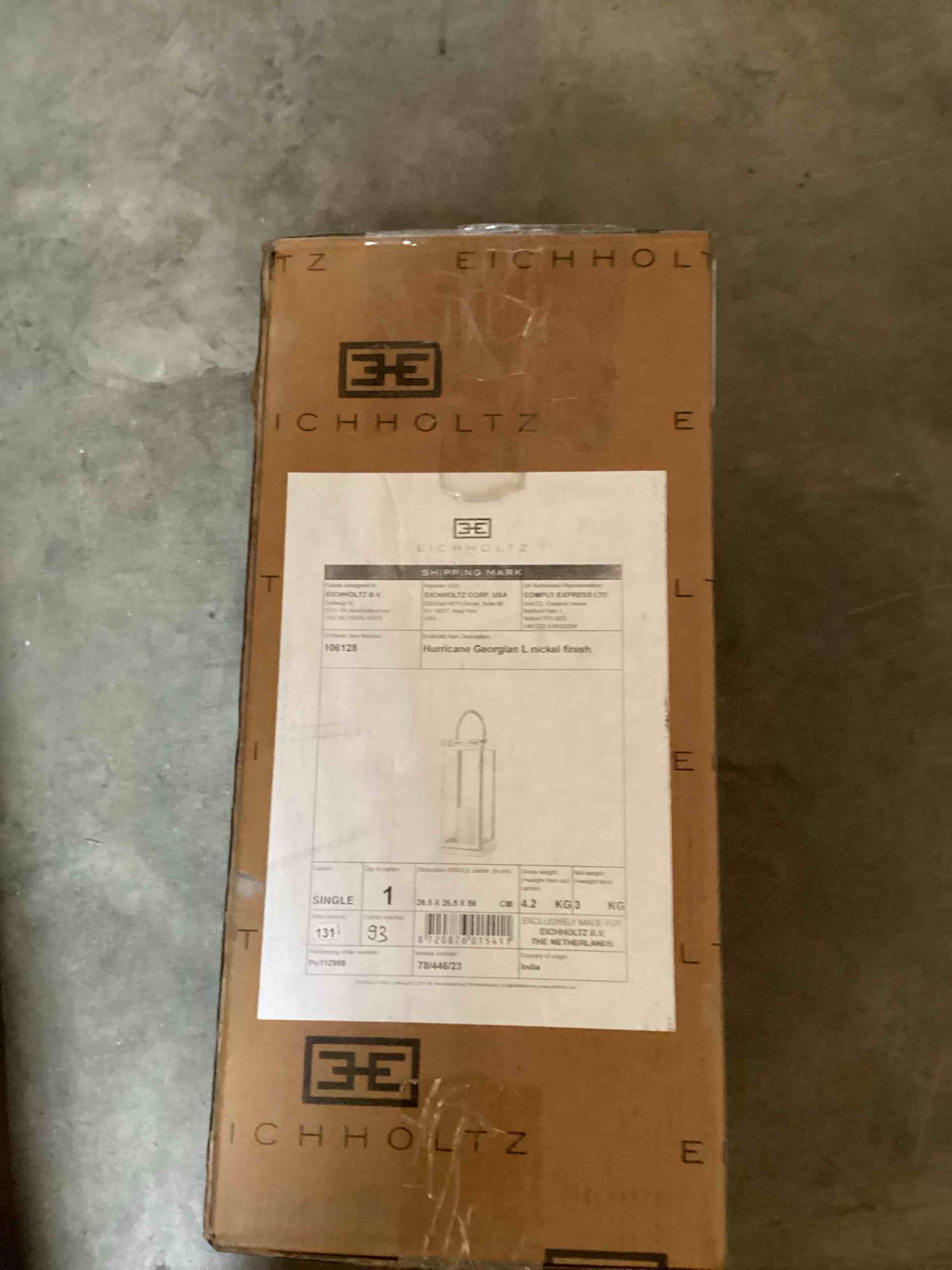 Condition photo showing Good Condition for georgian glass metal lantern