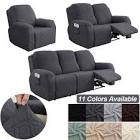 Harriet Recliner CHAIR COVERS 3 Pieces Box Cushion Sofa Slipcovers Stretch Polyester Armchair Couch Cover with Pockets