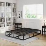 jessine 8 inch metal box spring, fabric - covered, easy assembly mattress foundation