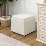off white storage ottoman 15” x 15”