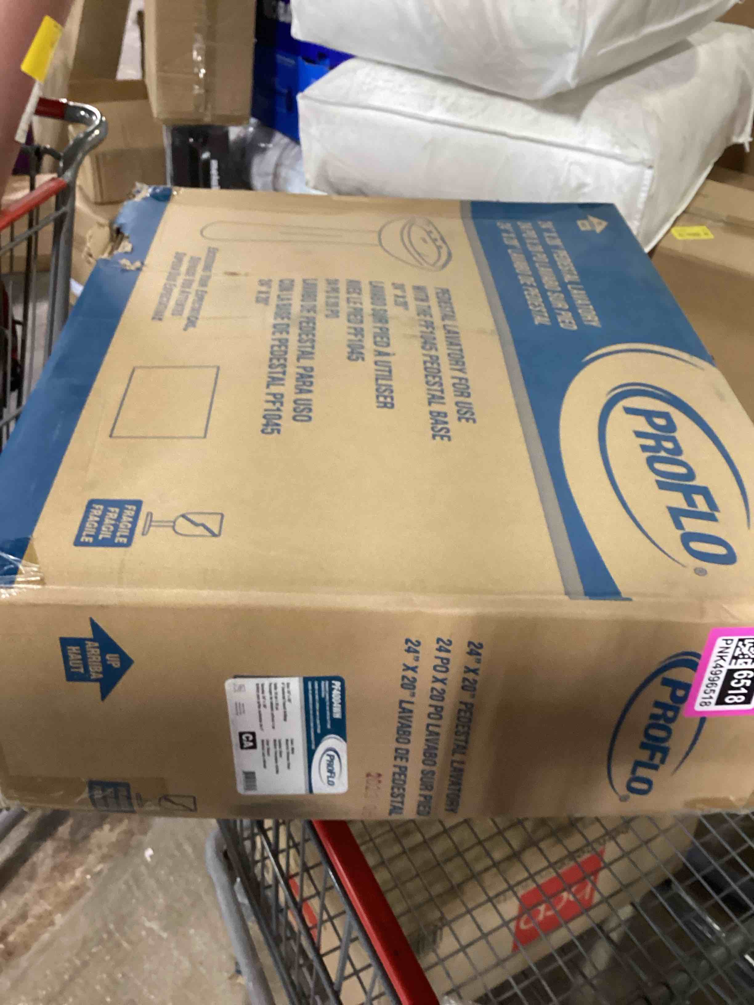 Condition photo showing Good Condition for 24” x 20” pedestal lavatory