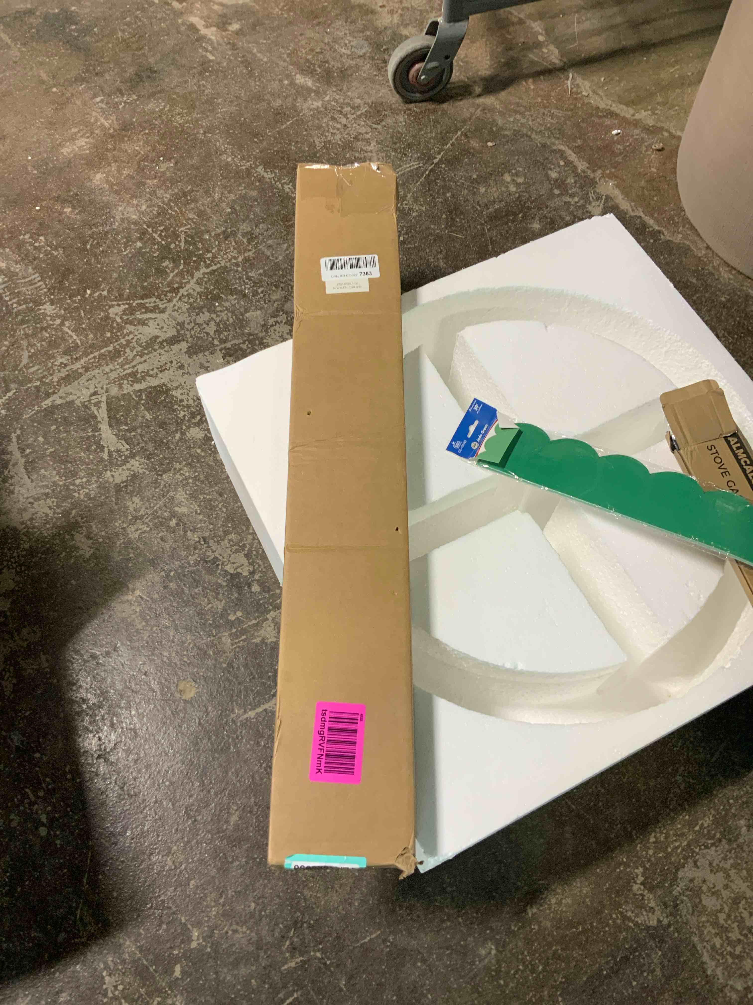 Condition photo showing Good Condition for lazblinds no tools no drill cordless cellular shades, top down bottom up (tdbu) honeycomb shades for home, light filtering thermal insulation blinds for windows, 34" w x 48" h, dark grey light filtering - dark grey 34" w x 48" h