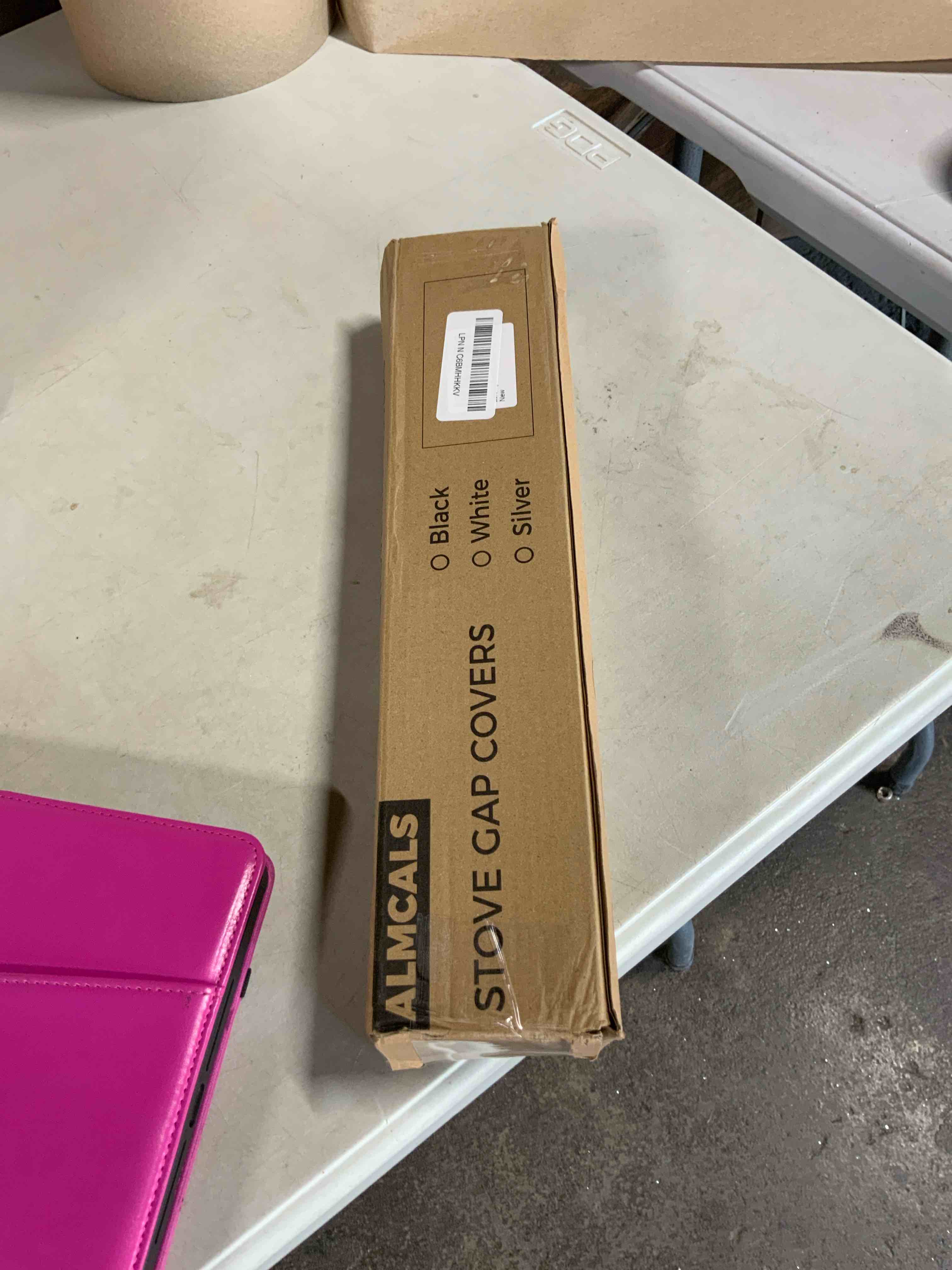 Condition photo showing Good Condition for t-shape stove gap covers stainless steel, 2 pack stove gap filler easy retractable length 13.8" to 27.5", width 1.85" - almcals oven gap filler stove guards range trim kit t-shape — satin black