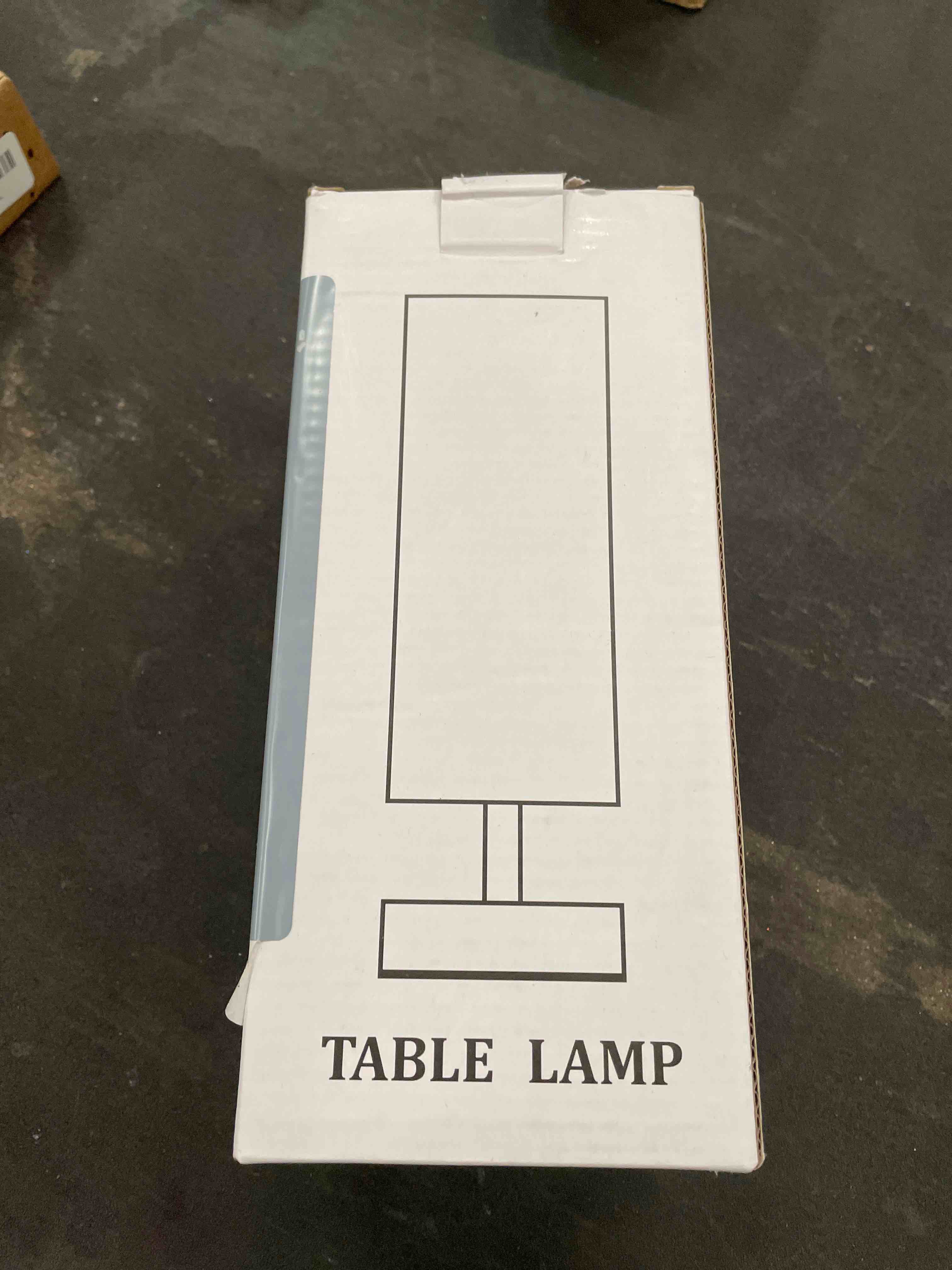 Condition photo showing Good Condition for Small Table Lamp for Bedroom - Bedside Lamps for Nightstand, Minimalist Night Stand Light Lamp with Square Fabric Shade, Desk Reading Lamp for Kids Room Living Room Office Dorm Cream & Black 12.8in