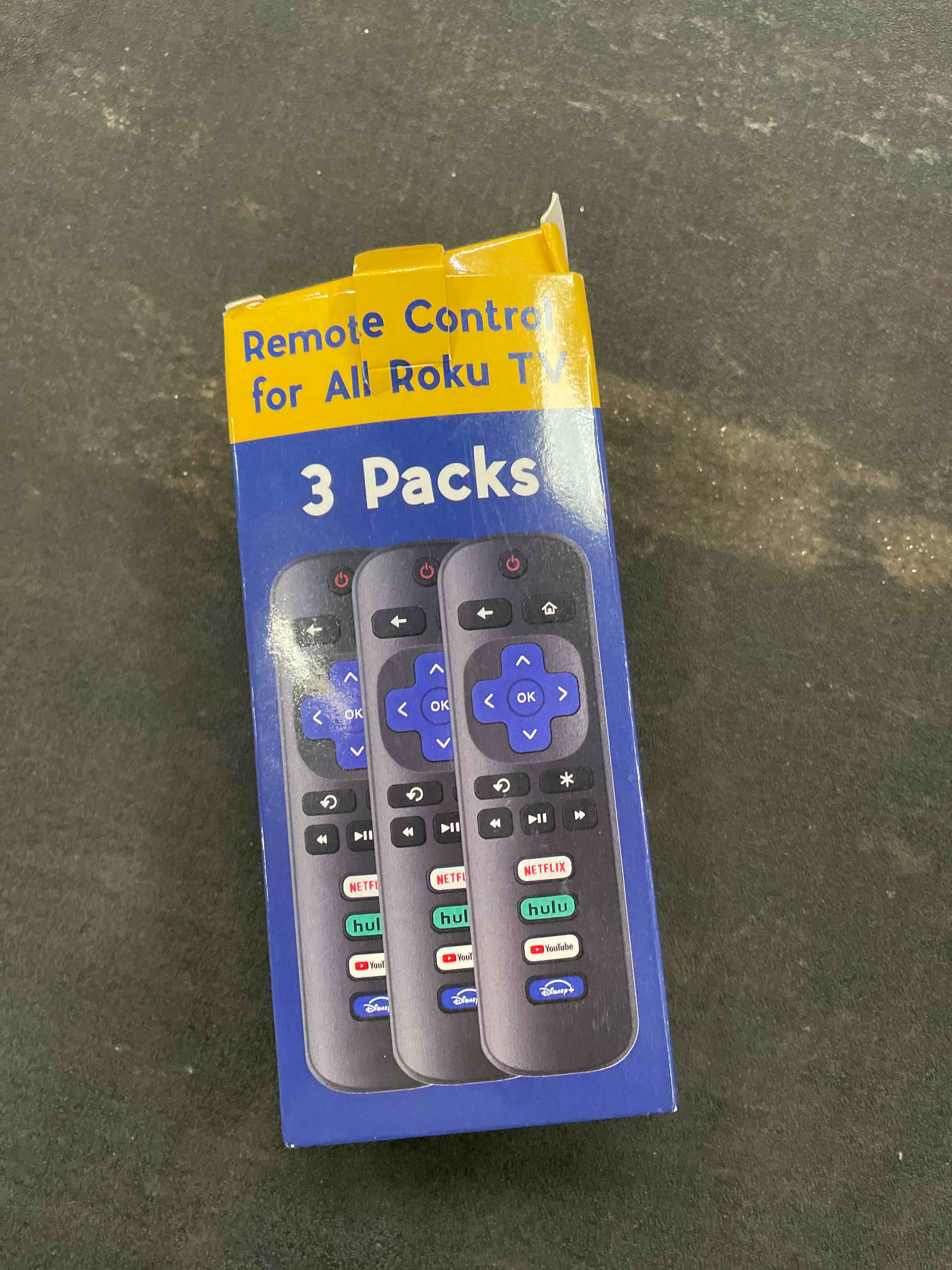 Condition photo showing Good Condition for 3 Pack Replacement Remote Control Only for Roku TV, Compatible for TCL Roku/Hisense Roku/Sharp/Philips/Onn Roku (Not for Roku Stick and Box)