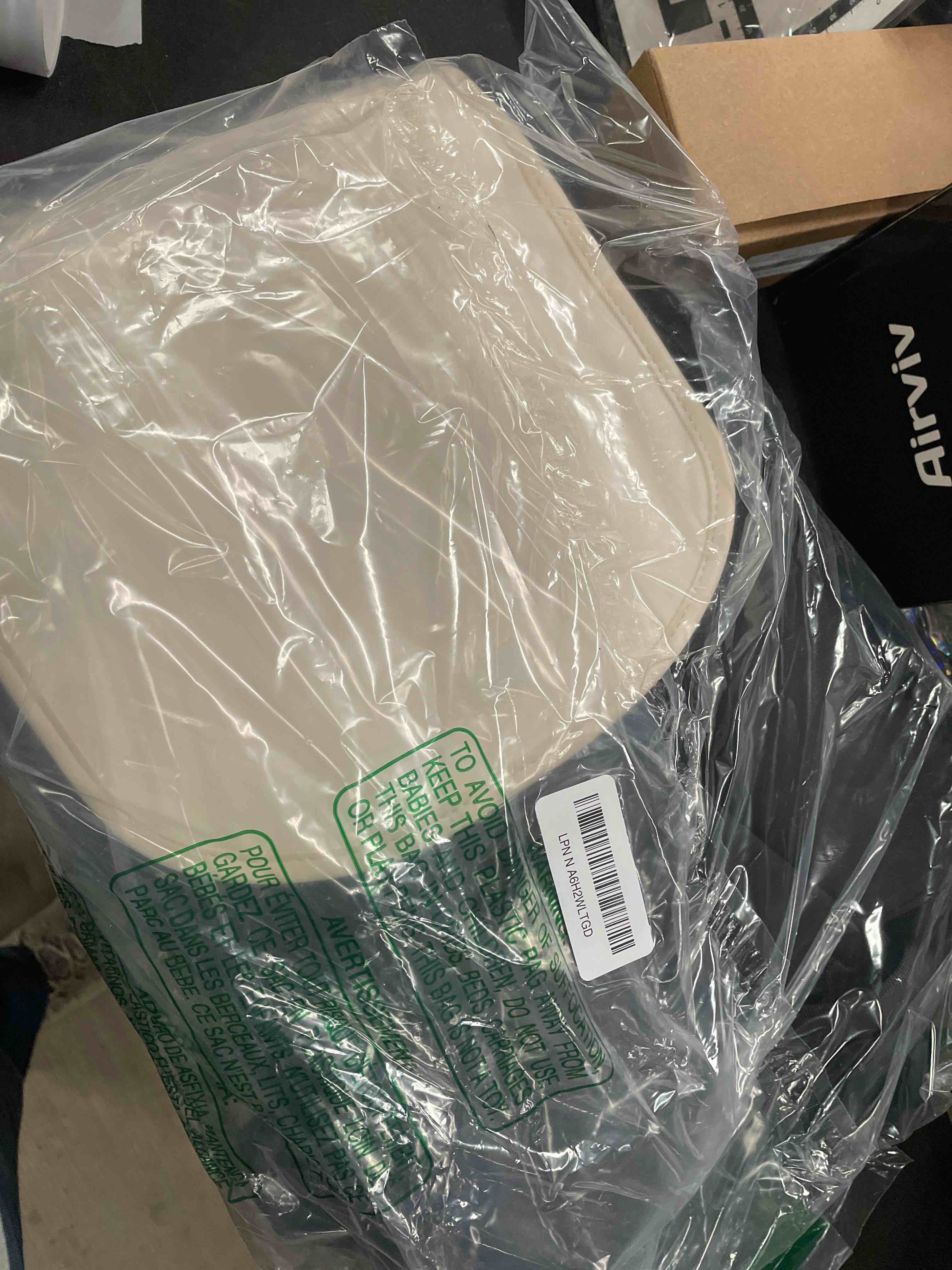 Condition photo showing Good Condition for Mancro Small Diaper Bag Backpack with Changing Pad, Stylish Diaper Bag with Insulated Bottle Pocket, Water Resistant Baby Bags for Mom for Travel with Stroller Straps, Black-White