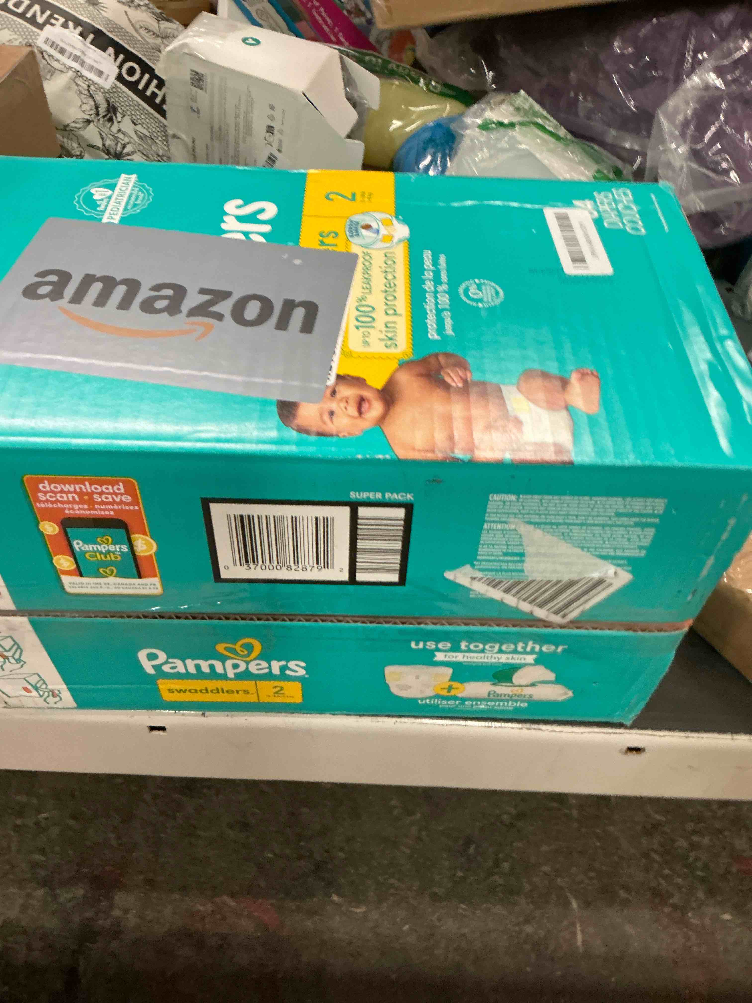 Condition photo showing Good Condition for Pampers Swaddlers Diapers, Size 2 (10-22 lbs), 84 Count, Absorbent, Keeps Baby Dry and Comfortable, Skin Safe Disposable Baby Diaper (Packaging May Vary) Size 2 84