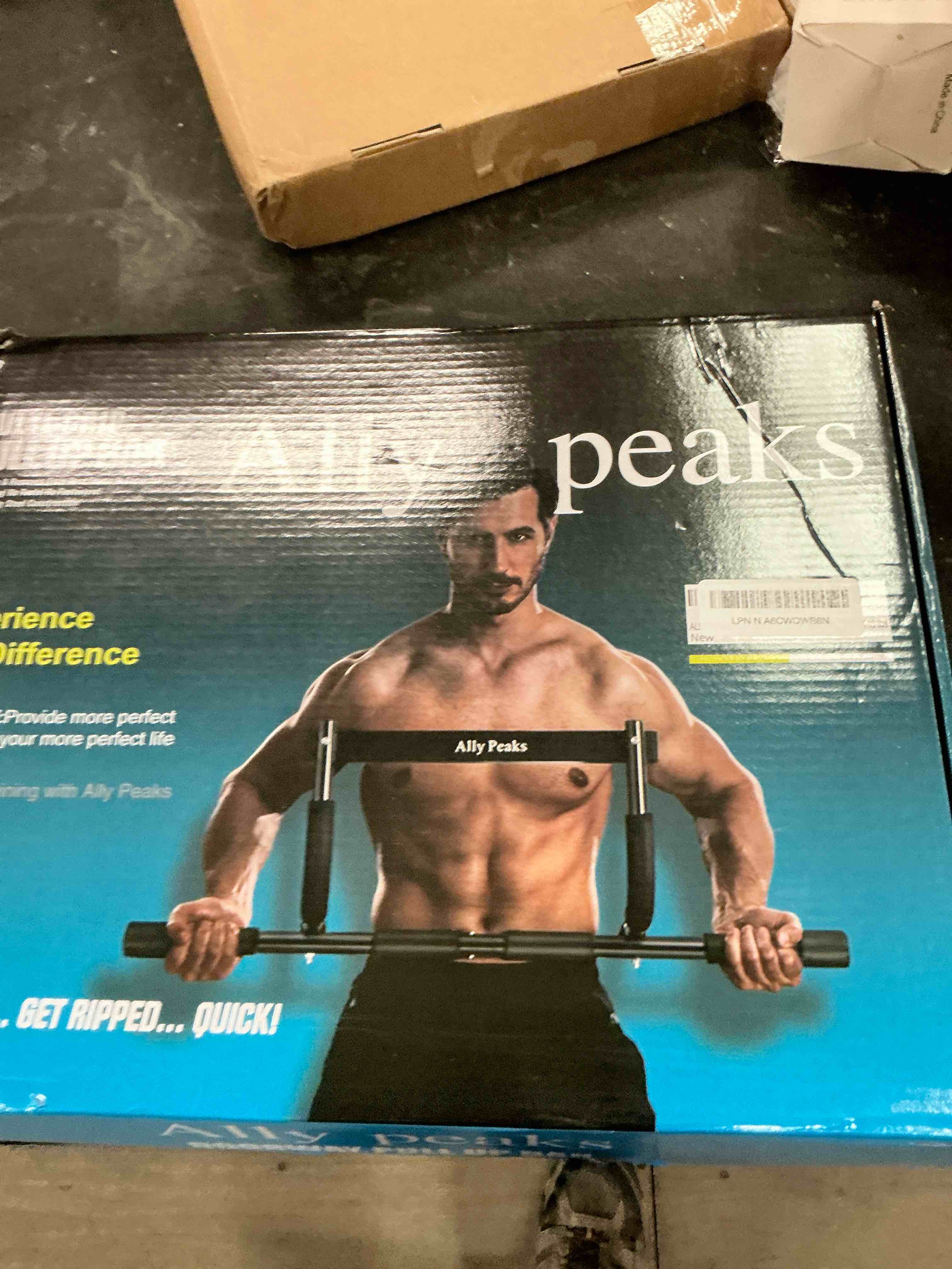 Condition photo showing Good Condition for Ally Peaks Pull Up Bar for Doorway | Thickened Steel Max Limit 440 lbs Upper Body Fitness Workout Bar| Multi-Grip Strength for Doorway | Indoor Chin-Up Bar Fitness Trainer for Home Gym Portable silver1