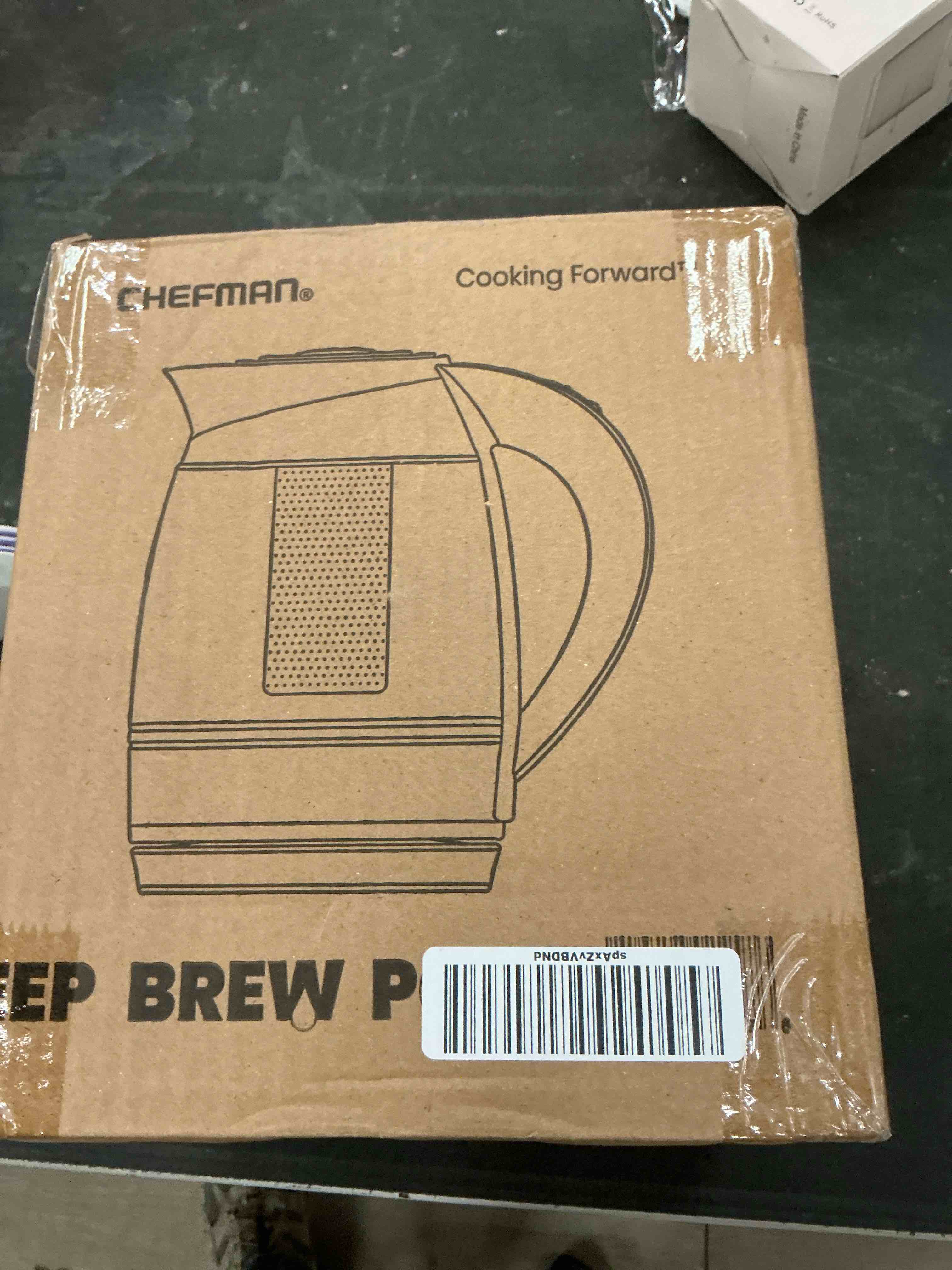 Condition photo showing As Is for (TEMP CONTROL DOES NOT WORK)Chefman Electric Kettle with Temperature Control, 5 Presets LED Indicator Lights, Removable Tea Infuser, Glass Tea Kettle & Hot Water Boiler, 360° Swivel Base, BPA Free, Stainless Steel, 1.8 Liters 1.8L - Stainless Steel - Tea Infuser - Temperature Control