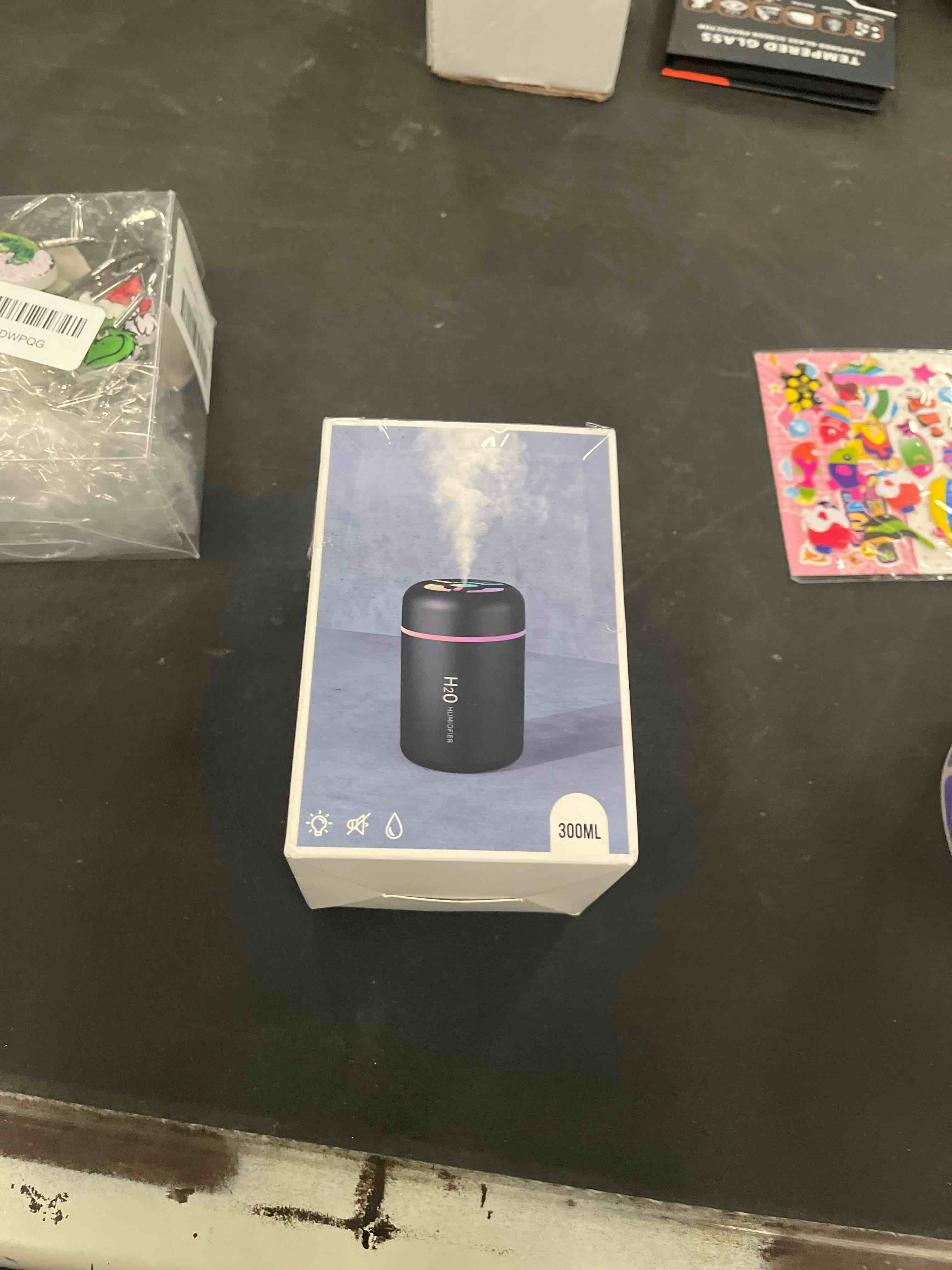 Condition photo showing Good Condition for Portable Mini Humidifier, 300ml USB Cool Mist Small Humidifier with Colorful Lights. Perfect for Bedroom, Office, Plants, travel & Car (White)
