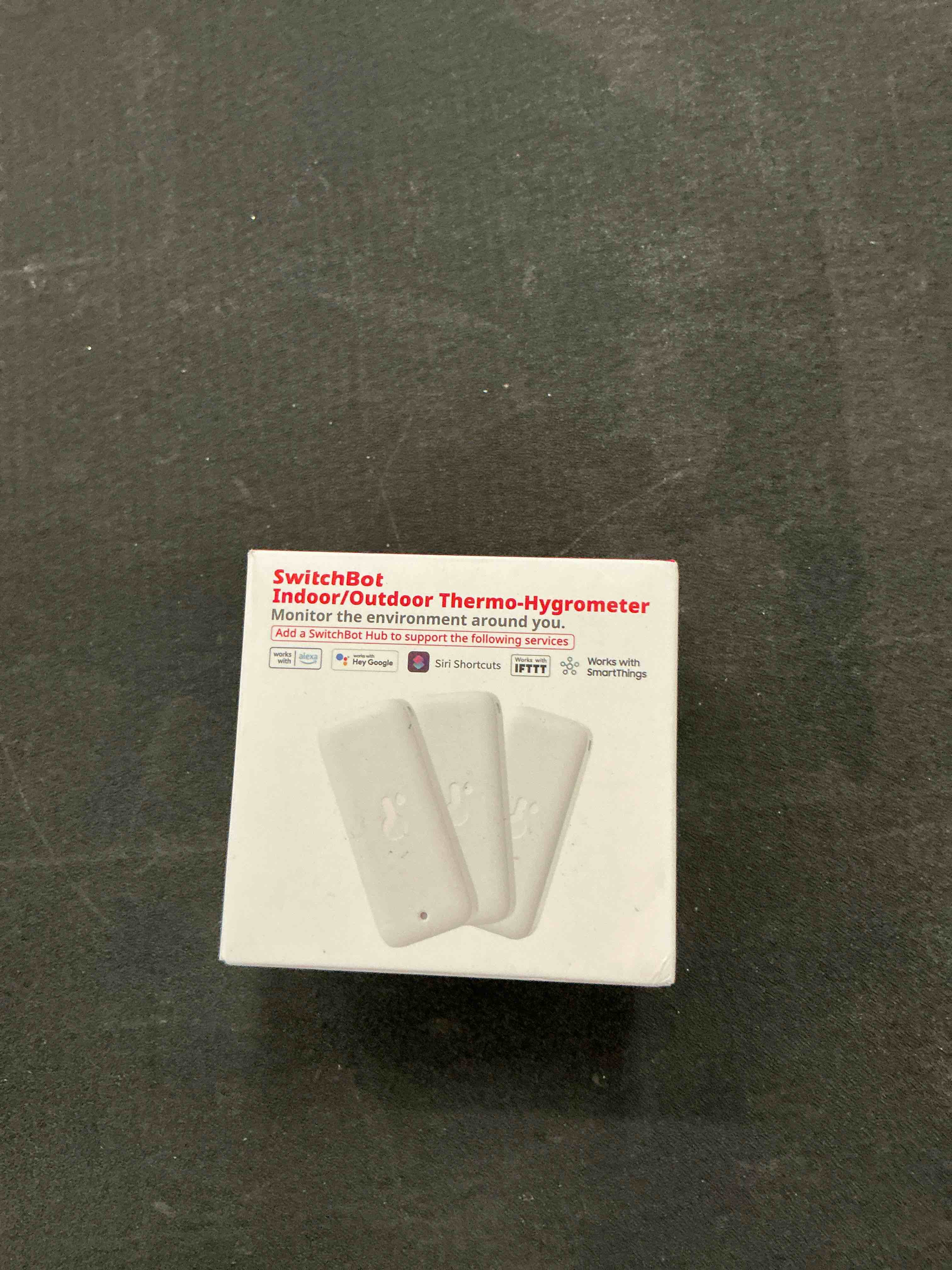 Condition photo showing Good Condition for SwitchBot IP65 Indoor Outdoor Hygrometer Thermometer Wireless 3Packs, 394ft Bluetooth Range, Refrigerator Thermometer, Dewpoint/VPD/Absolute Humidity Sensor, 2-Year Battery Life, Free Data Storage