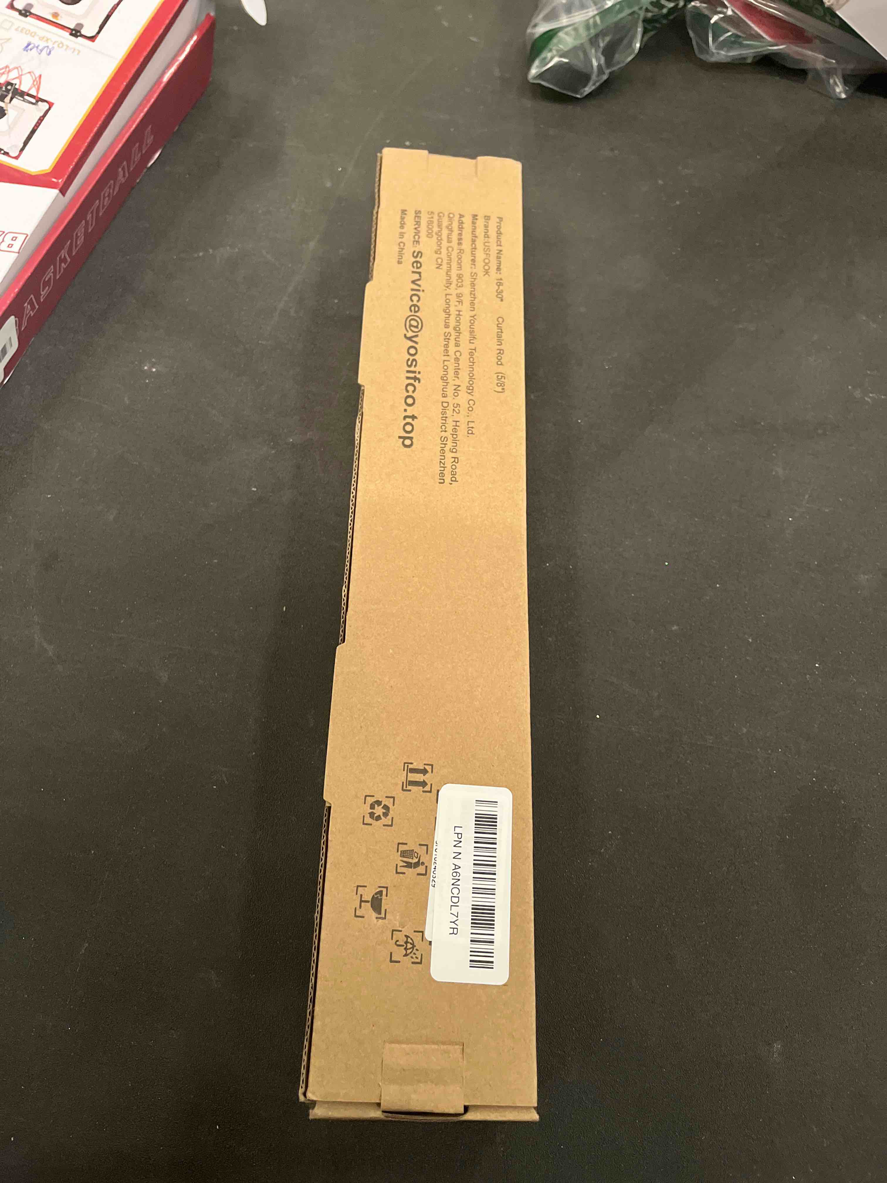 Condition photo showing Good Condition for Curtain Rods No Drilling 16 to 30 inch, USFOOK 5/8 Inch Adhesive Curtain Rod for Windows with 3M Adhesive Brackets, Small Drapery Rod with Bronze Round Finials 16-30" Bronze