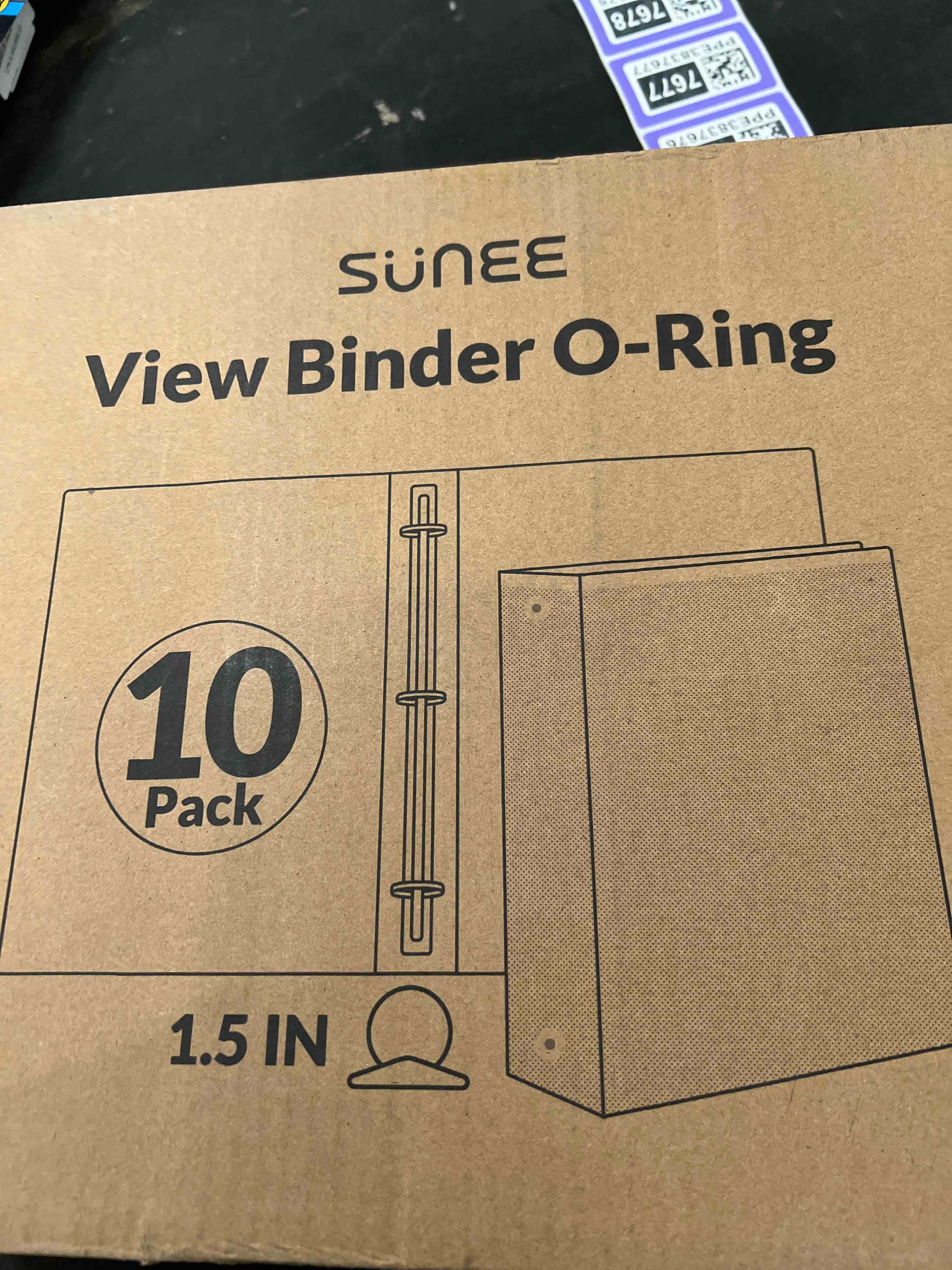 Condition photo showing Good Condition for SUNEE 3 Ring Binders 1.5 Inch 10 Pack, Clear View Binders Three Ring PVC-Free (Fit 8.5x11 Inches) for School or Office Supplies, White 1.5 Inch 10 Pack White