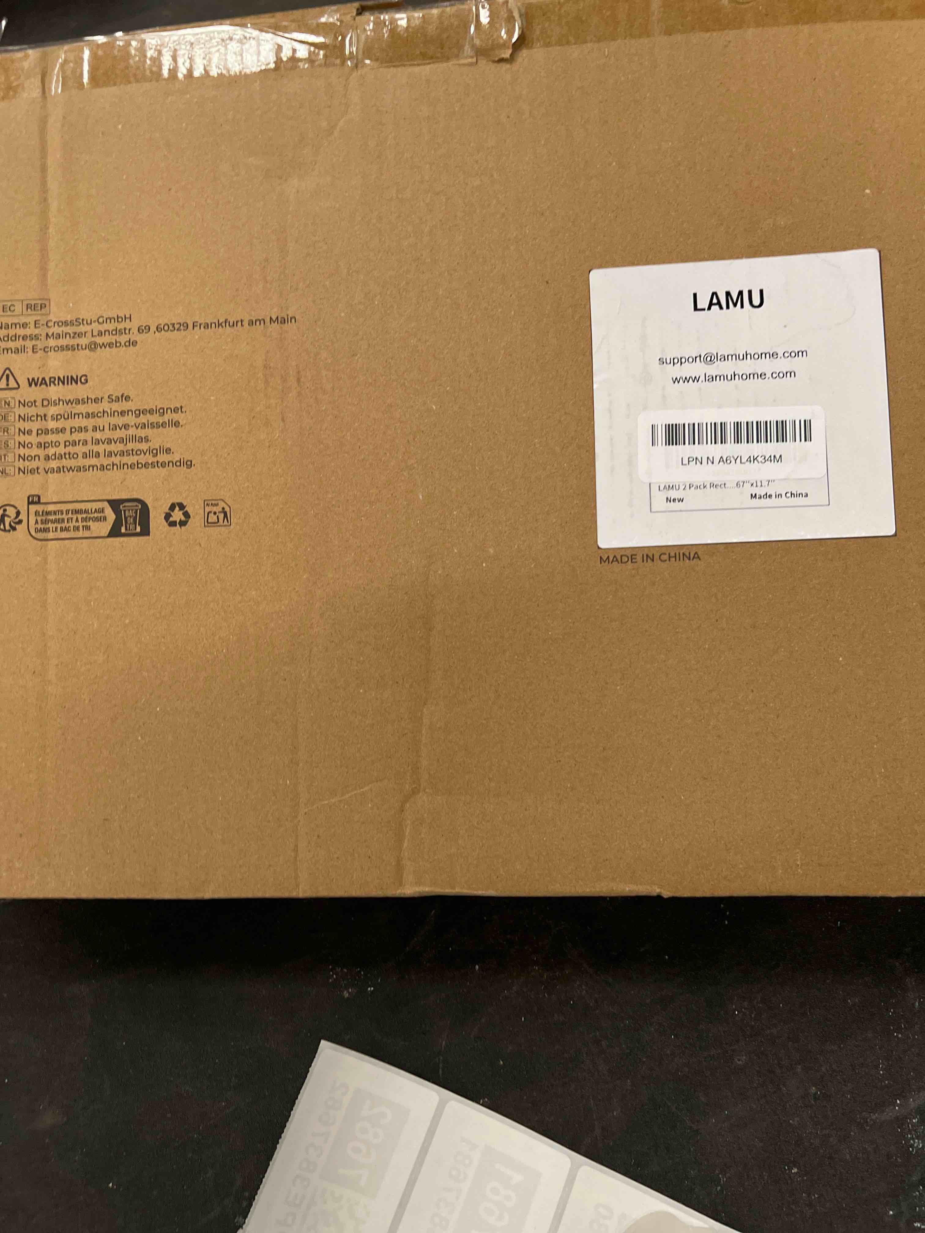 Condition photo showing Good Condition for LAMU Lazy Susan Organizer Turntable 15.67''x11.7'' for Refrigerator Organizers and Storage, Fridge Organizer, Condiment Organizer for Kitchen, Table Top, Cabinet, Pantry, Countertop, 2 Pack 2Pack 15.67''x11.7''