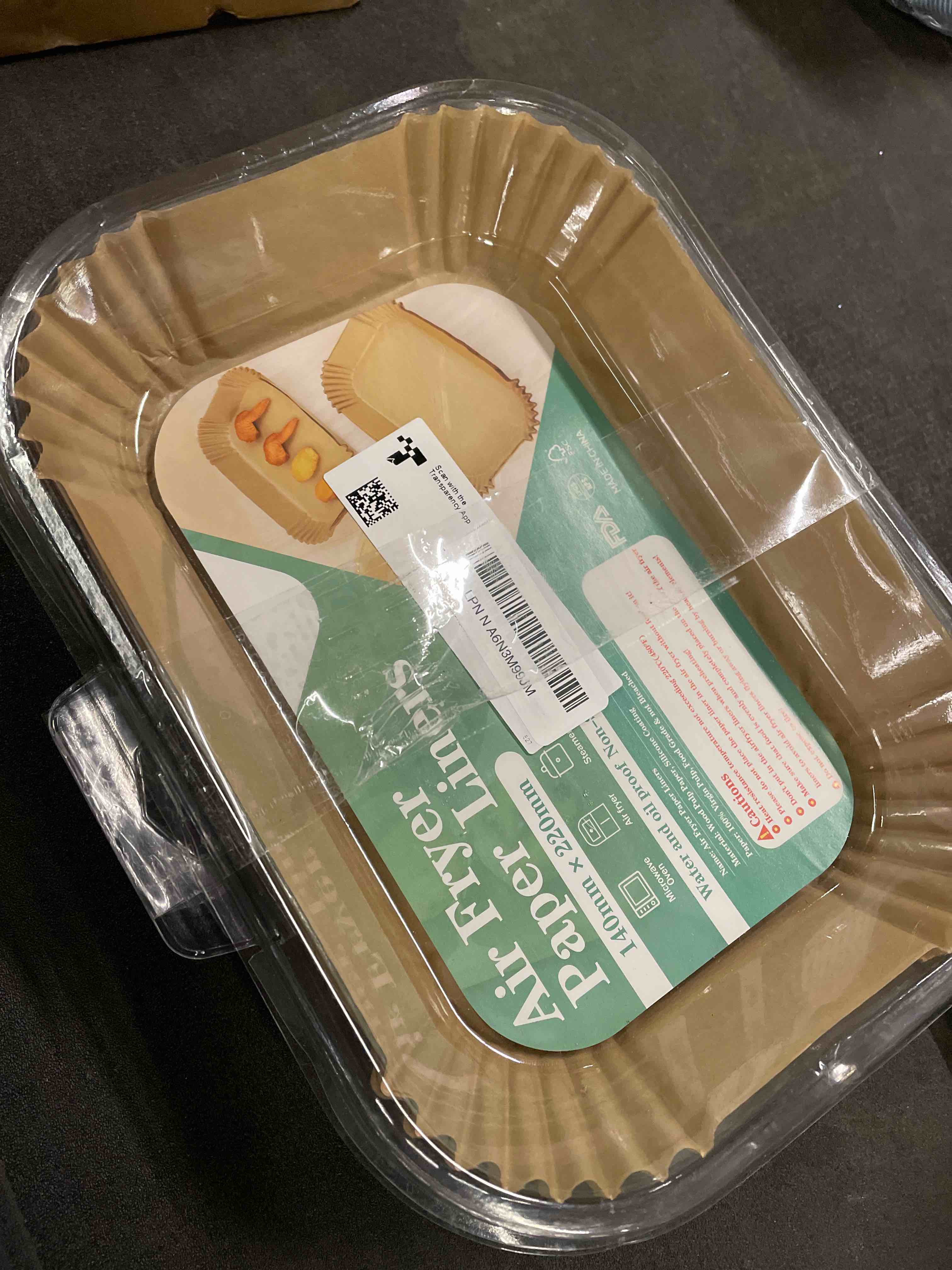 Condition photo showing Good Condition for 200PCS Air Fryer Liners for Ninja: Higher Non-Stick Disposable Parchment Paper Liner for Ninja DZ201/DZ401 Dual Airfryer Baking - Food Grade Ninja Air fryer Accessories (Rectangle - 8.6 x 5.5 inch)