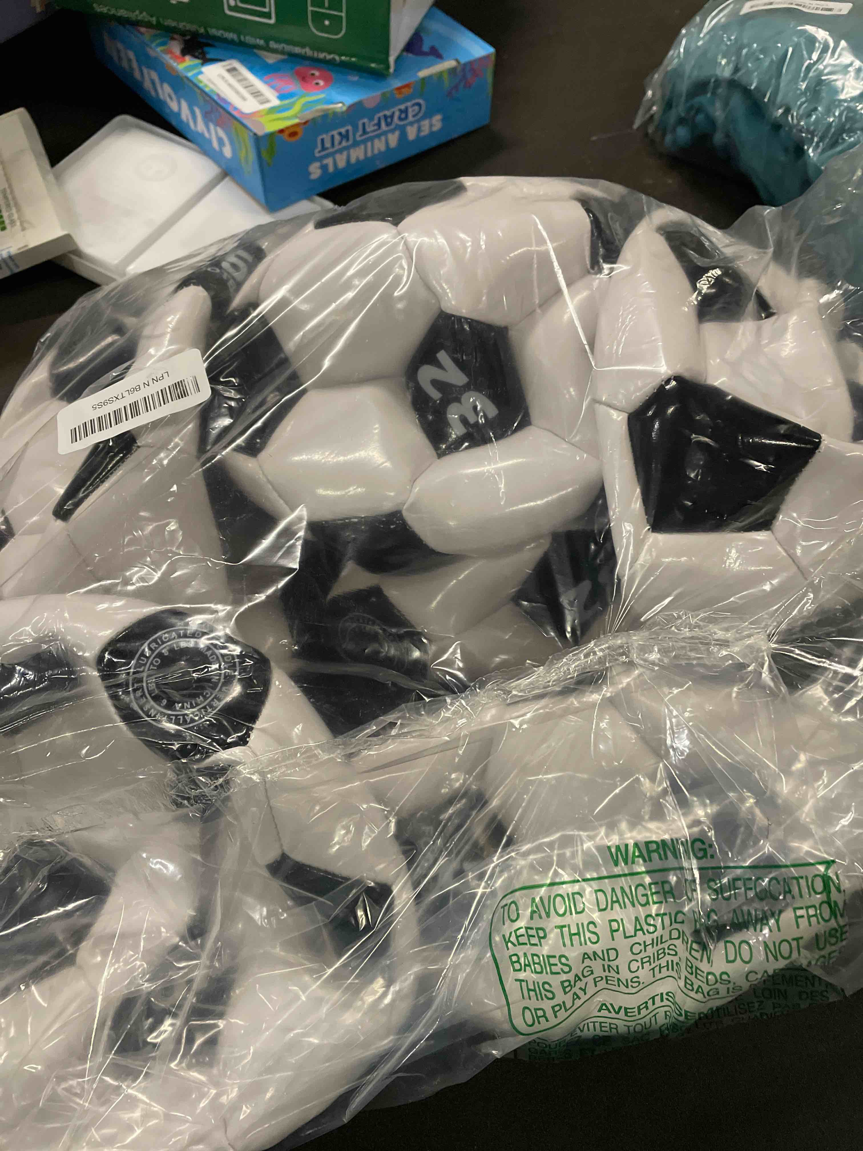 Condition photo showing Good Condition for 6 Pack Classic deflated Soccer Balls Size 3/4/5 with Pump and Mesh Bag for Indoor Outdoor Lawn Game Training Practice Bulk Sport Gift for Teens Adults, Black, Size 5