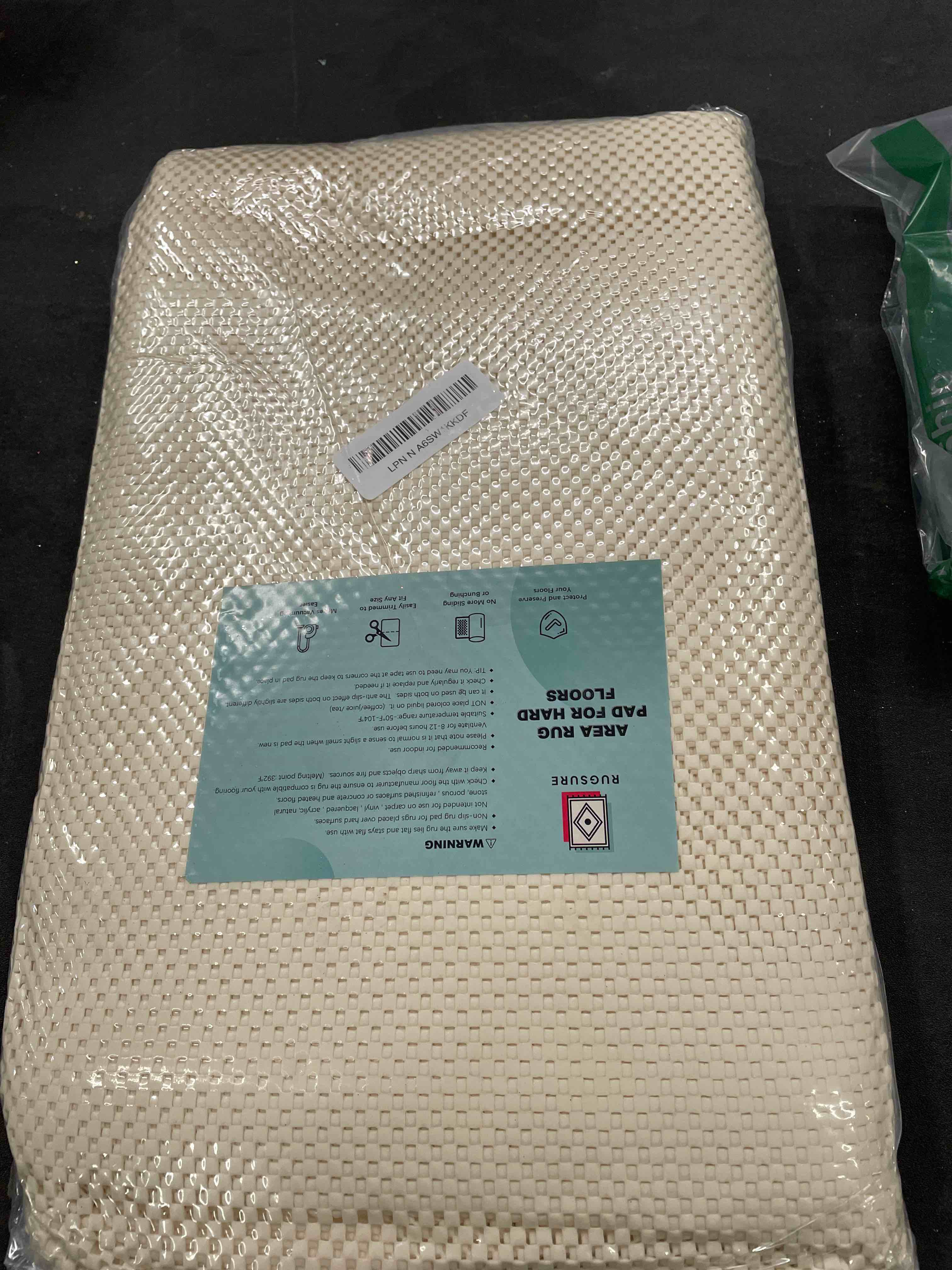 Condition photo showing Good Condition for RUGSURE Rug Gripper Pad for Hardwood Floors & Tile Floor - Non Slip Area Rug Pads - Under Carpet Anti Skid Mat - Non Skid Rug Backing, 8x10 Ft 8' x 10' (Rectangular)