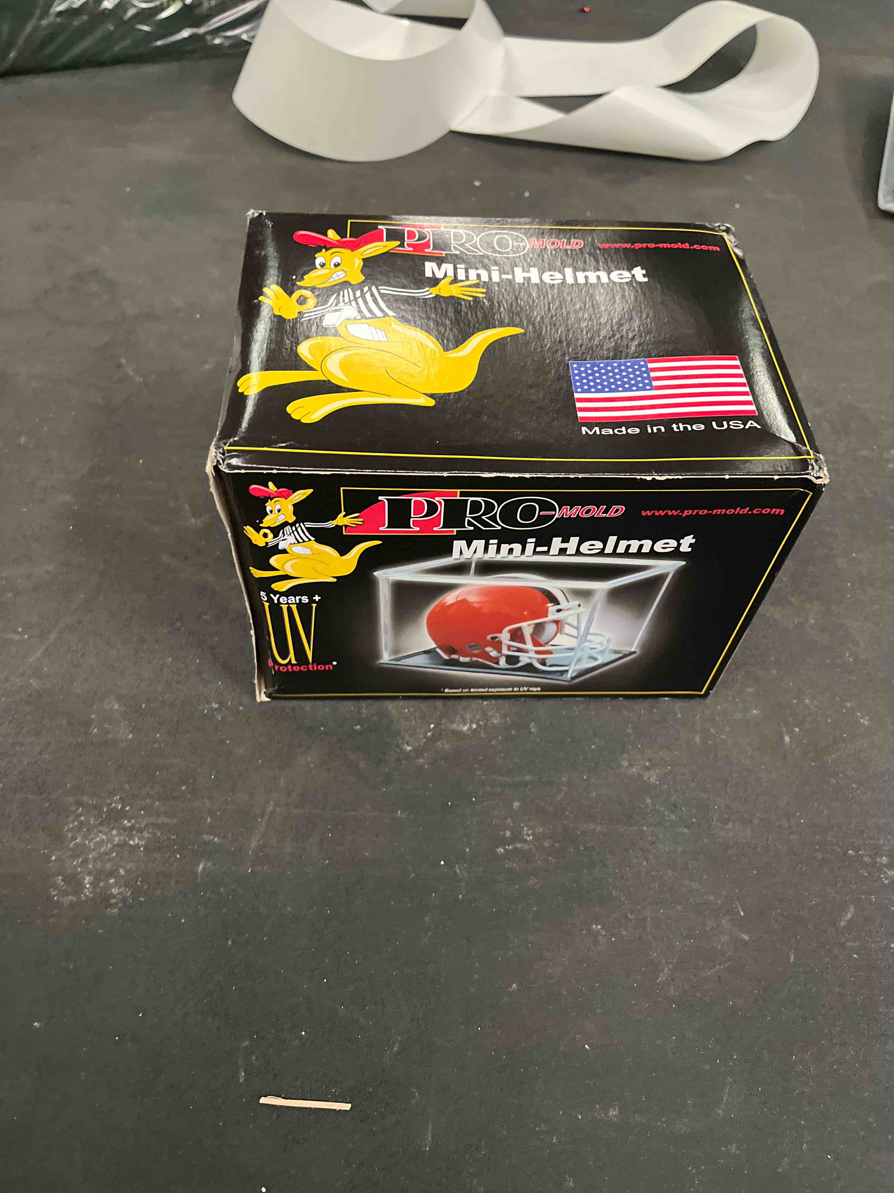 Condition photo showing Good Condition for Mini Football Helmet Display Case Pro-Mold Holder!