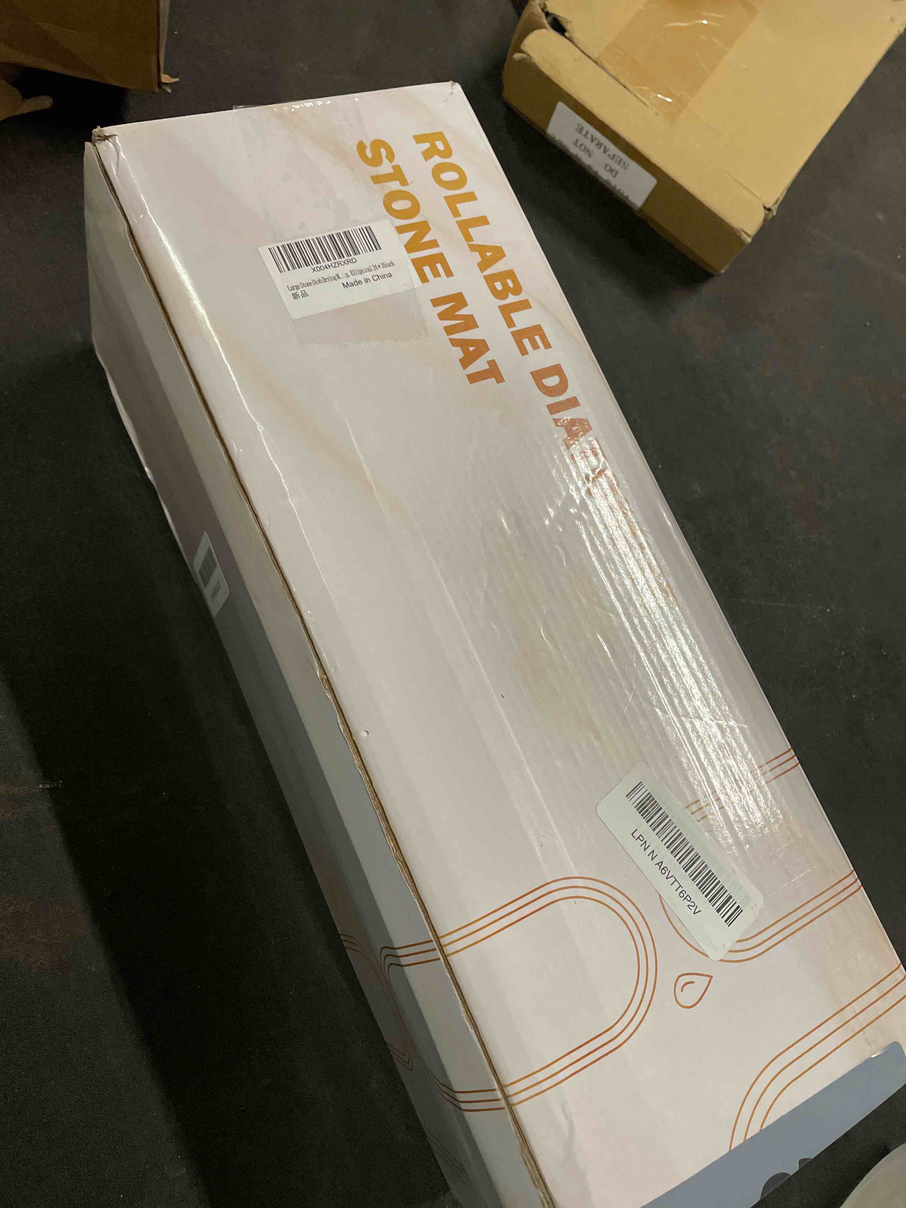 Condition photo showing Good Condition for AIFLM Large Stone Dish Drying Mats for Kitchen Counter , Quick Dry Absorbent Collapsible Dish Drying Mat, 24”(L)x16”(W) Diatomaceous Earth Mats for Dishes Bottles Cups,Match Any Countertop SquareW-24 x 16inch