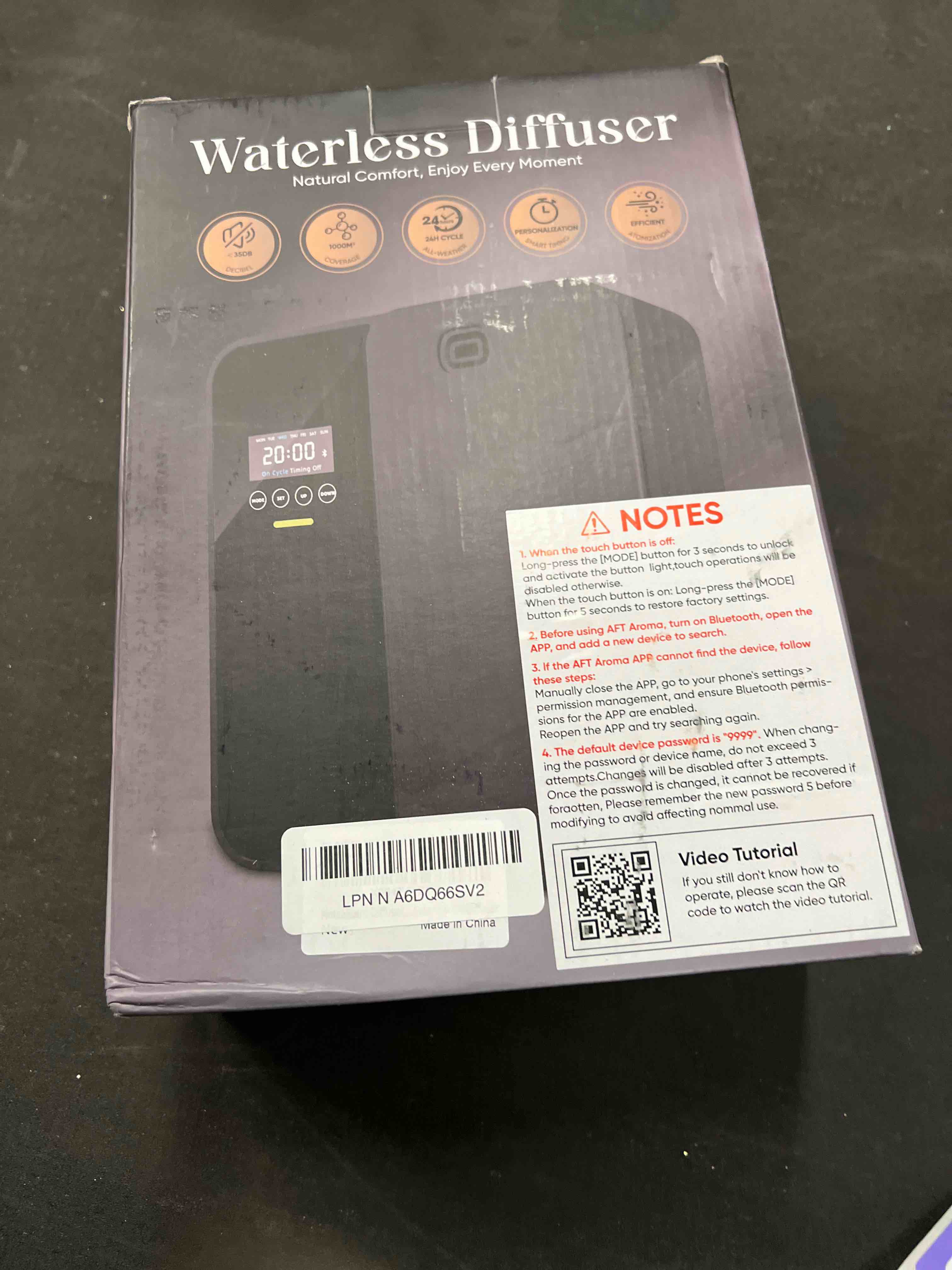 Condition photo showing Good Condition for Hotel Scent Diffuser, House Scent Machine, 5000 Sq.Ft of Coverage, 500ml Large Capacity Aromatherapy Machine, Scent Diffusers for Home Large Room, Office Waterless Essential Oil Diffuser Black 500ml