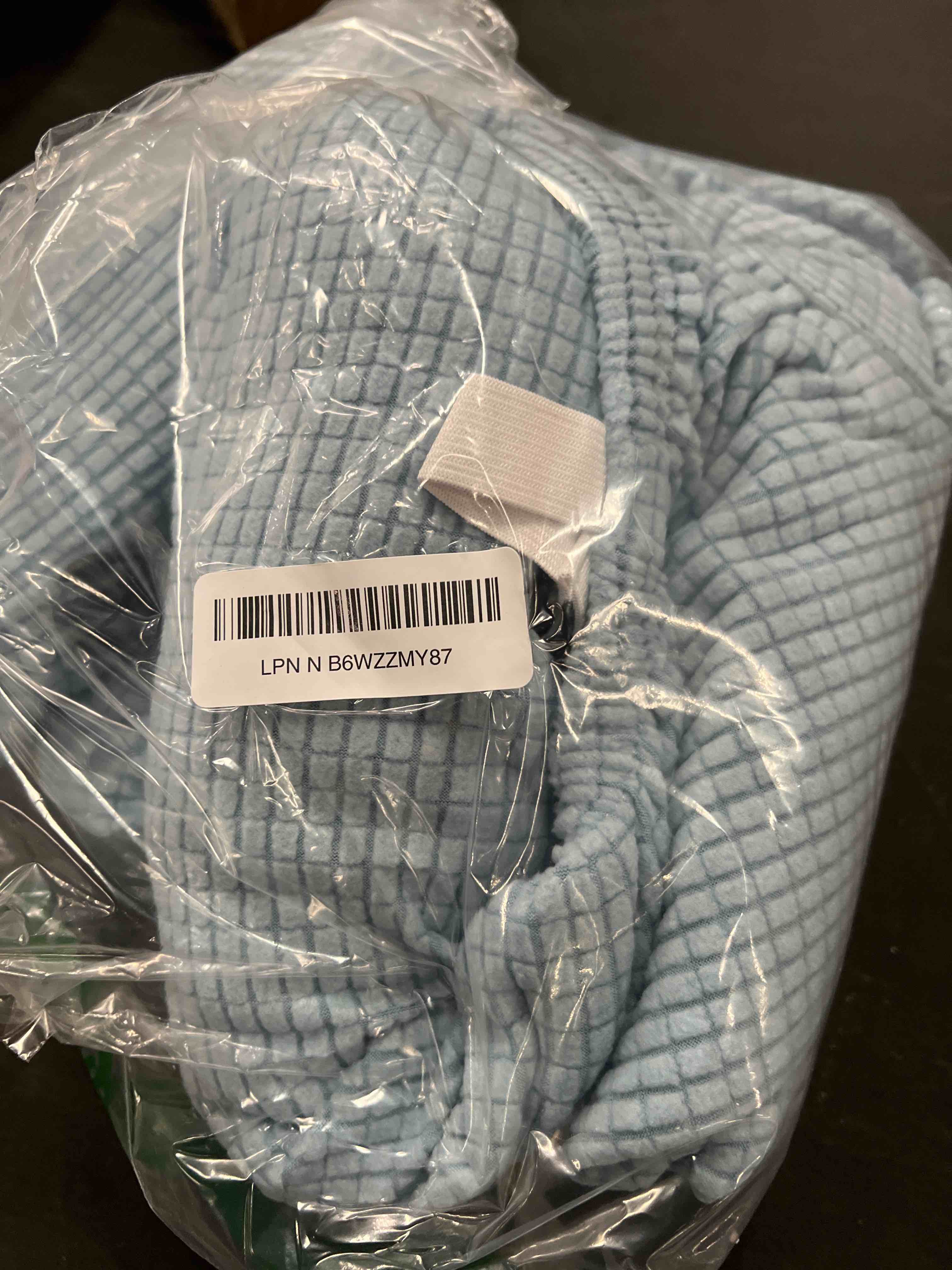 Condition photo showing Good Condition for SPRINGRICO 4 Pack Dining Room Chair Covers with seat Belt, Stretch Parsons Chair Slipcover Washable Kitchen Dining Chair Cover Removable Seat Protector Set of 4, S1- Light Blue/Sky Blue