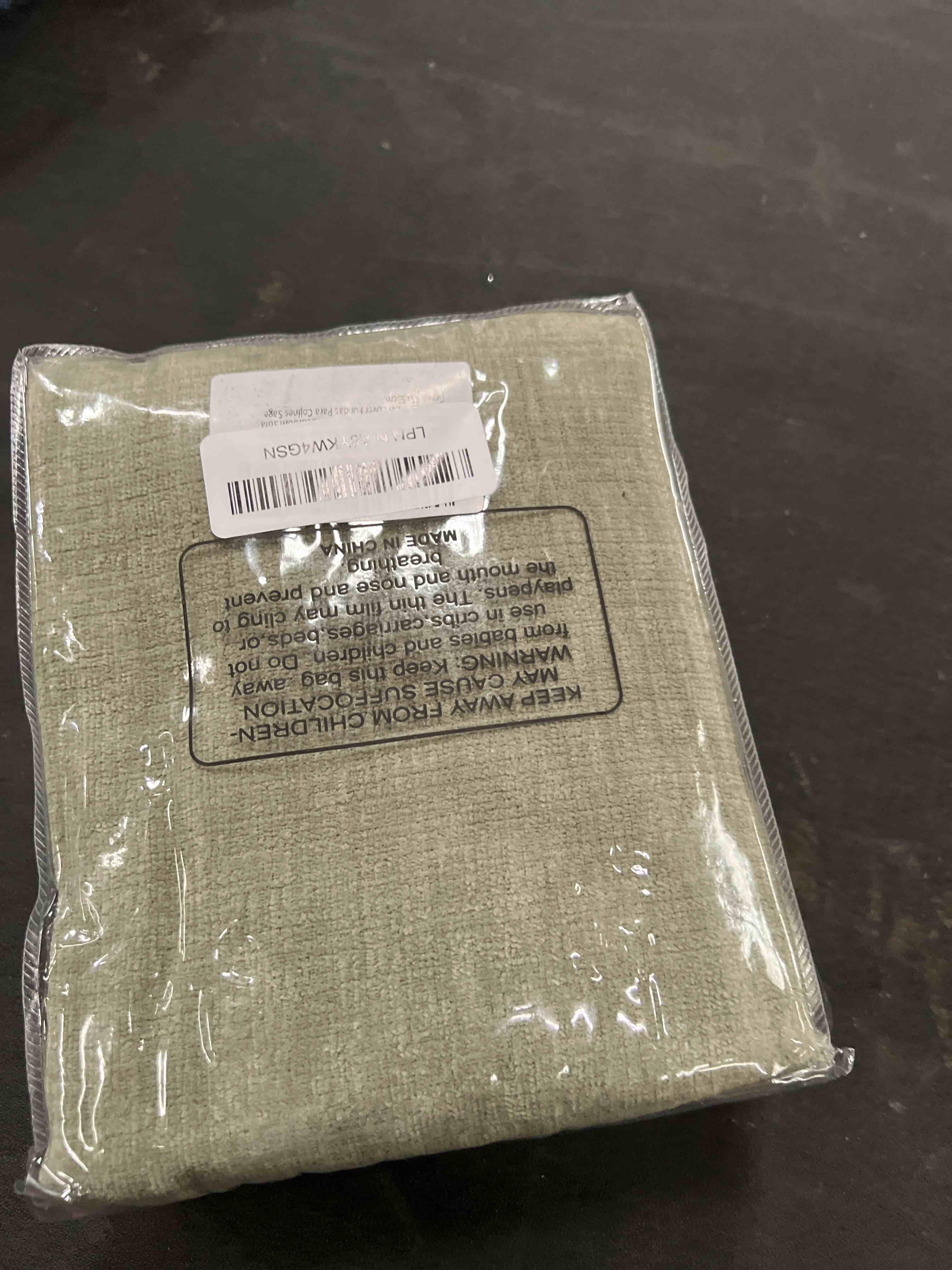 Condition photo showing Good Condition for GAWAMAY Decorative Square Throw Pillow Covers 22"x22" Inch Set of 2, Super Soft Chenille Pillows Farmhouse Fall Pillowcase for Living Room Bedroom Sofa Couch Cushion Cover Sage Green 55x55cm Green 22" x 22" (Pack of 2)