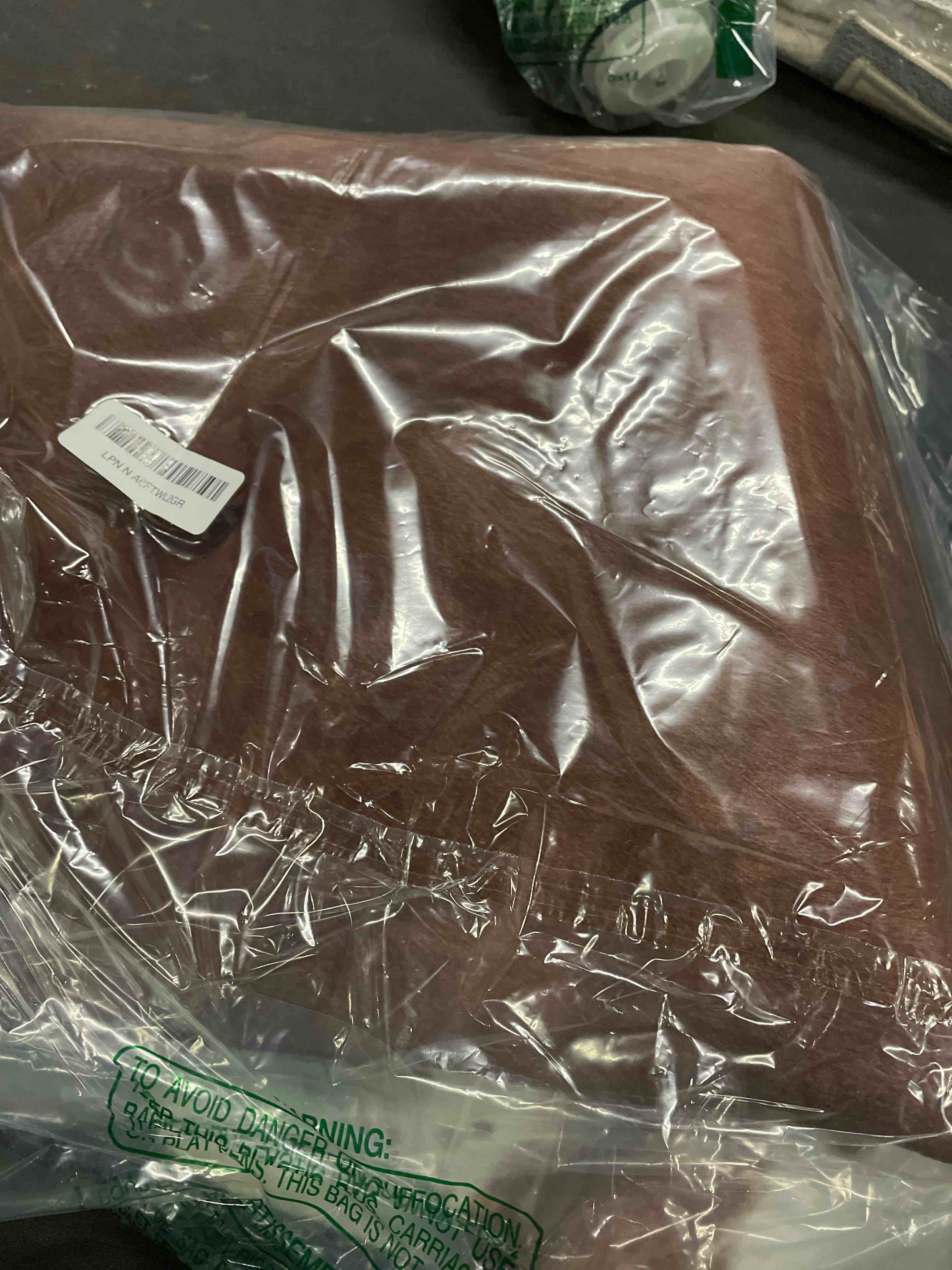 Condition photo showing Good Condition for BENRON Premium Faux Cowhide Rug, Cow Print, Rustic Western Rugs for Living Room Bedroom, Irregular Animal Skin Hides, 4.6 x 5.2ft, Anti-Skid Cool Carpets for Cowboy Cowgirl Home Decor, Khaki Brown 4'7" x 5'2" (Irregular) Caramel