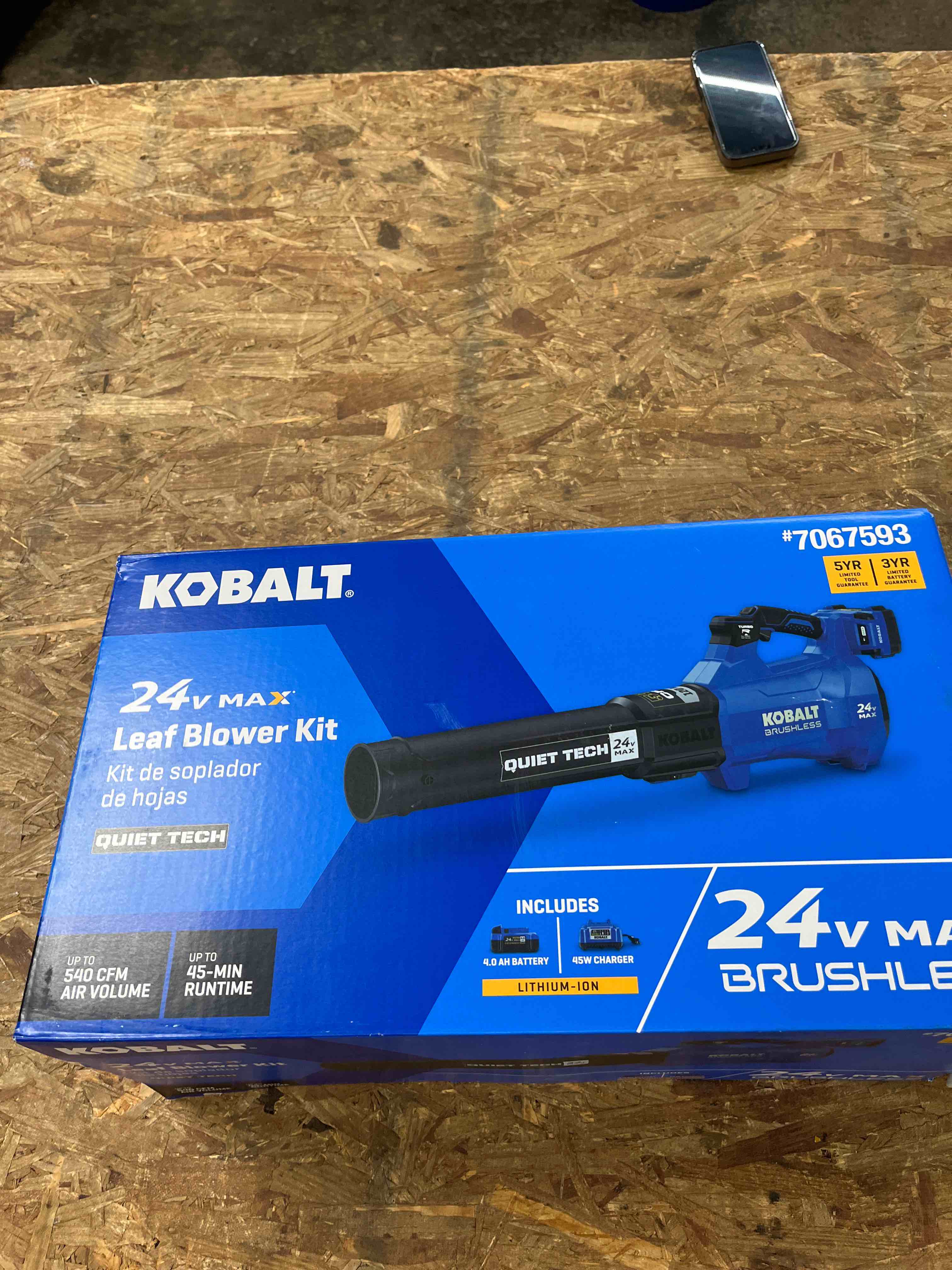 kobalt 24-volt max lithium ion 410-cfm brushless cordless electric leaf blower
