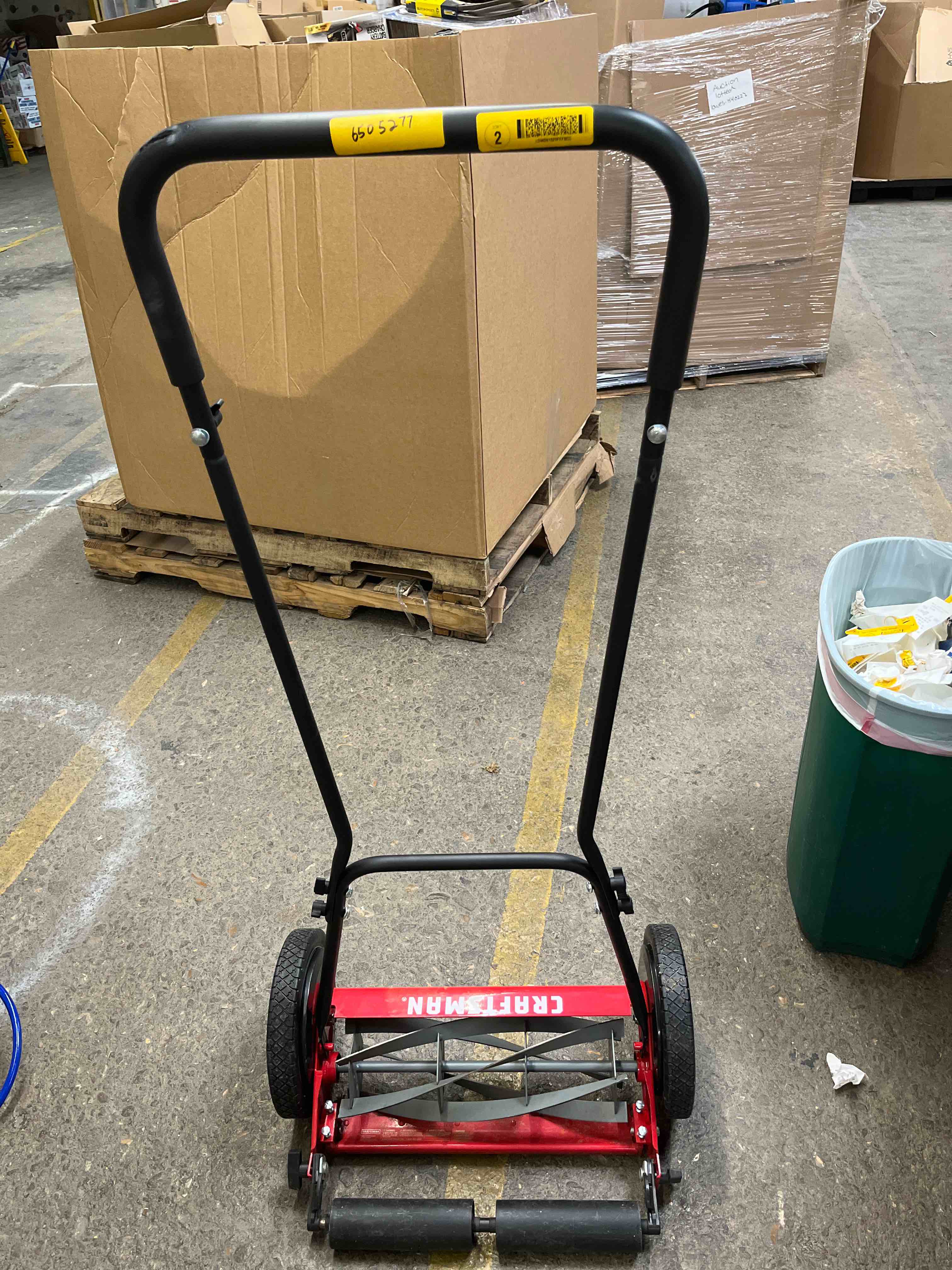craftsman 1816-16cr 16-inch 5-blade push reel lawn mower with grass catcher, red