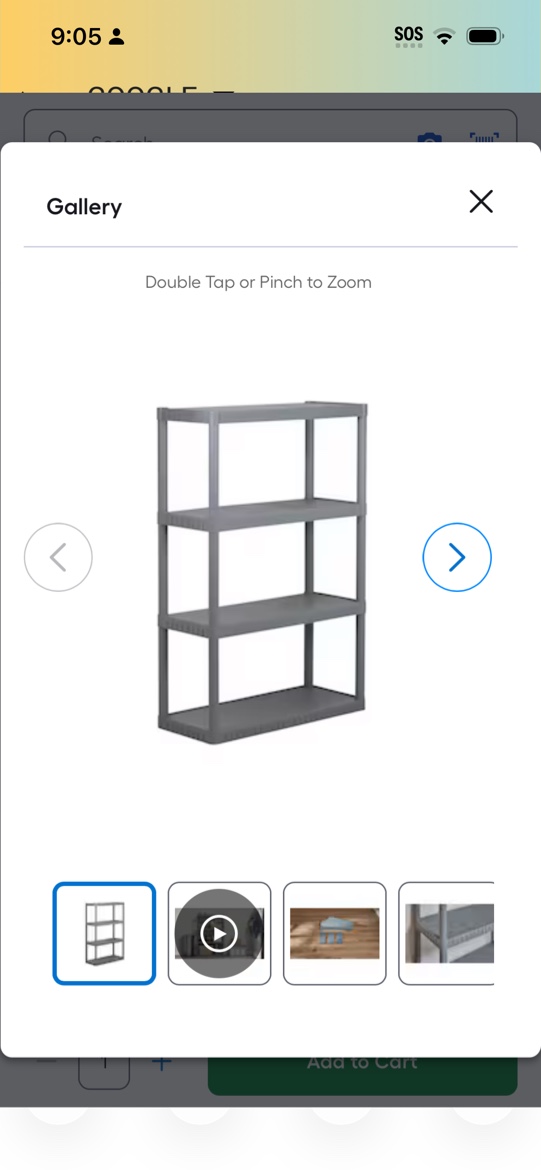 project source 34.75-in w x 15.06-in d x 52.625-in h 4 -tier gray plastic utility shelving unit