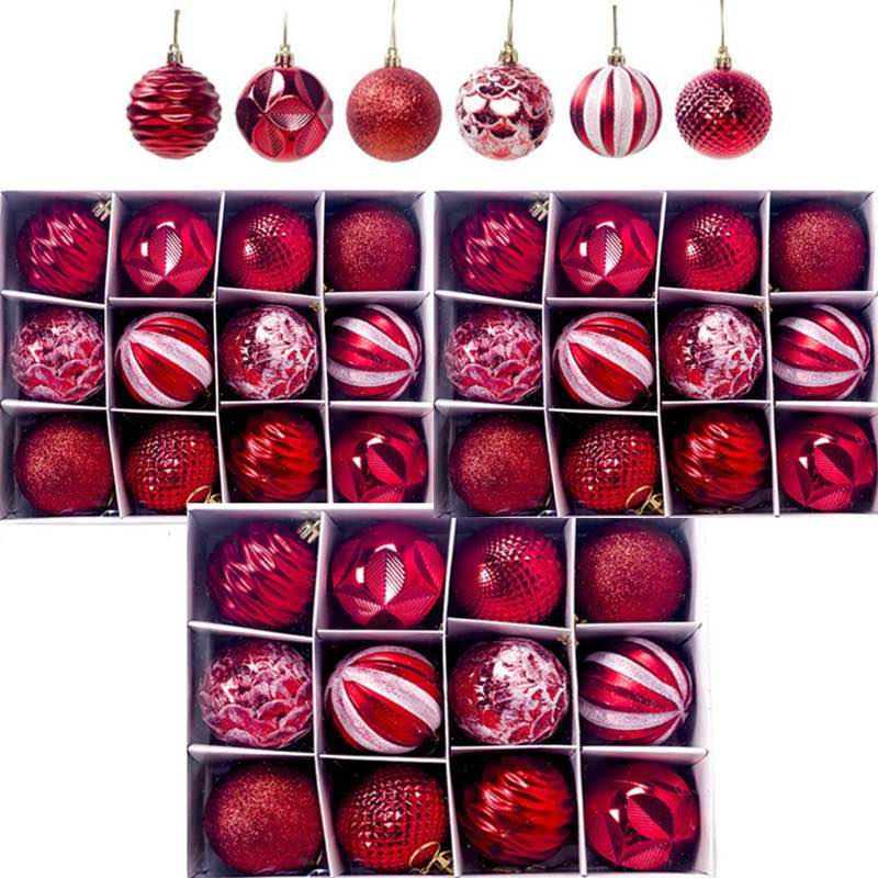 2.36" Large Christmas Balls for Birthday Holiday Wedding Decorations Set of 36pcs