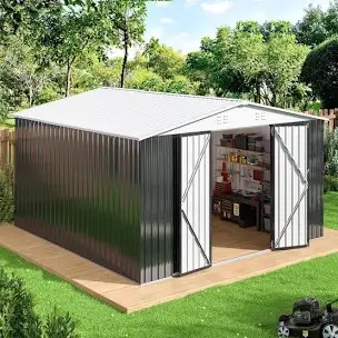 10 Ft. W X 12 Ft. D Outdoor Metal Storage Shed