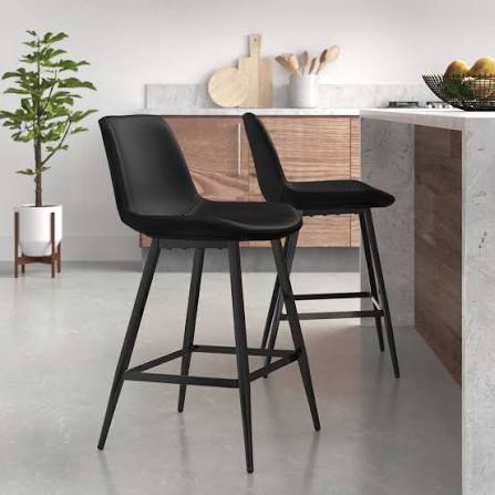 Upholstered Bar \u0026 Counter Stool with Metal Frame