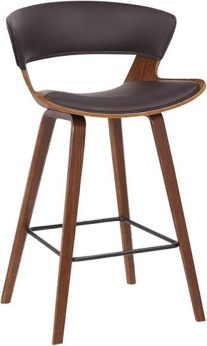 Capria 27.8\u0027\u0027 High Simple Fashion Mesh Saddle Leather Bar Stool