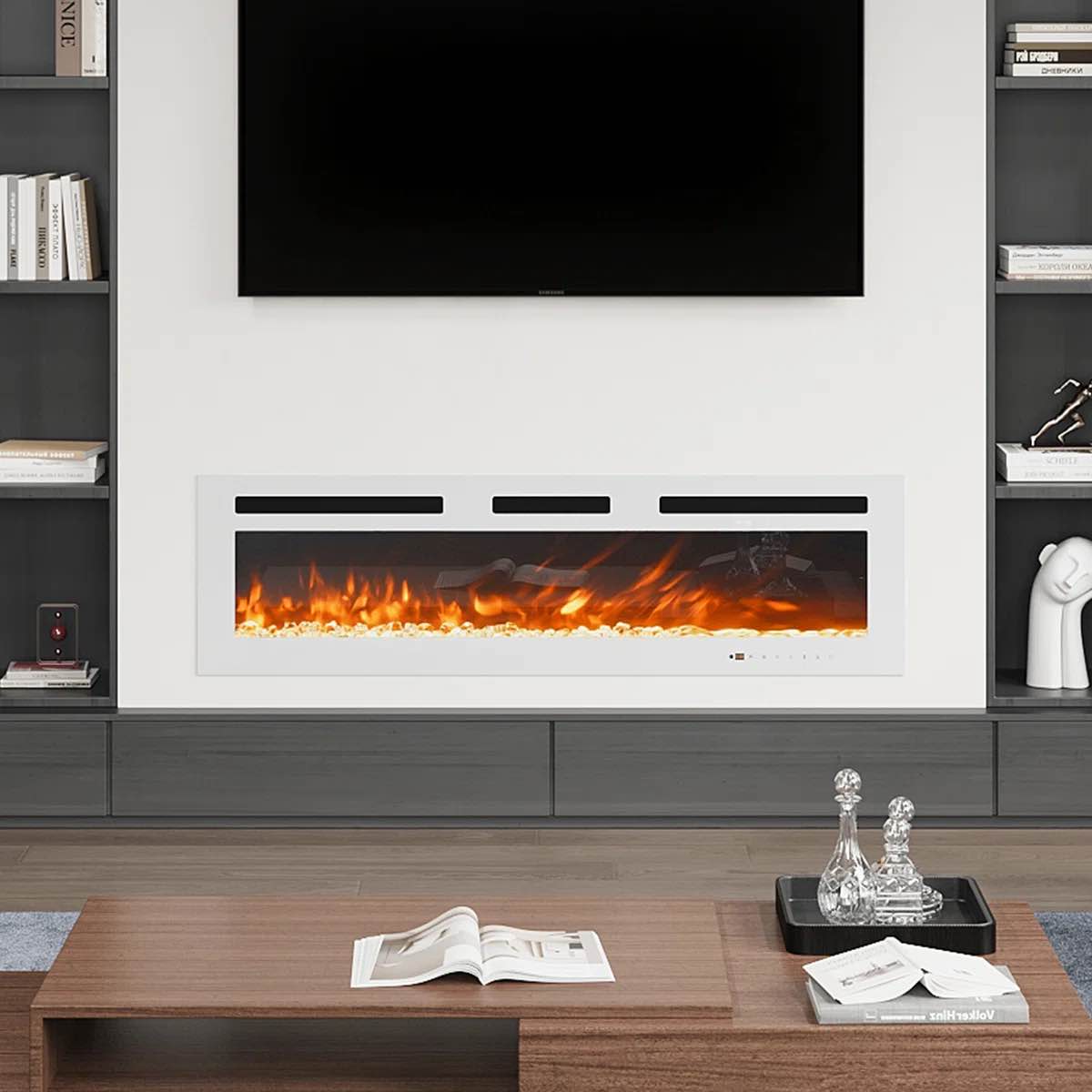 Whitmarsh Recessed Wall Mounted Electric Fireplace