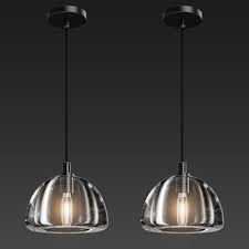 2PCS Crystal Hemisphere Pendant Light,kitchen Pendant Lighting Over Island