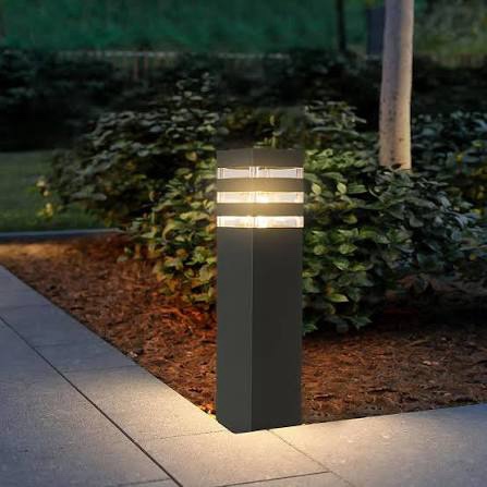 pathway lights black e26 outdoor landscape path lighting aluminum walkway bollard lights modern landscape sideway post lantern waterproof patio porch exterior floor lamp with bulb