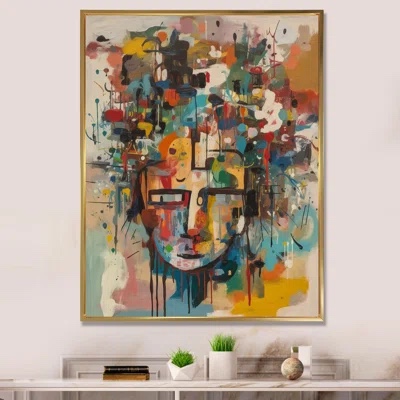 Abstract Face Portrait II - Abstract Liquid Ink Canvas Prints