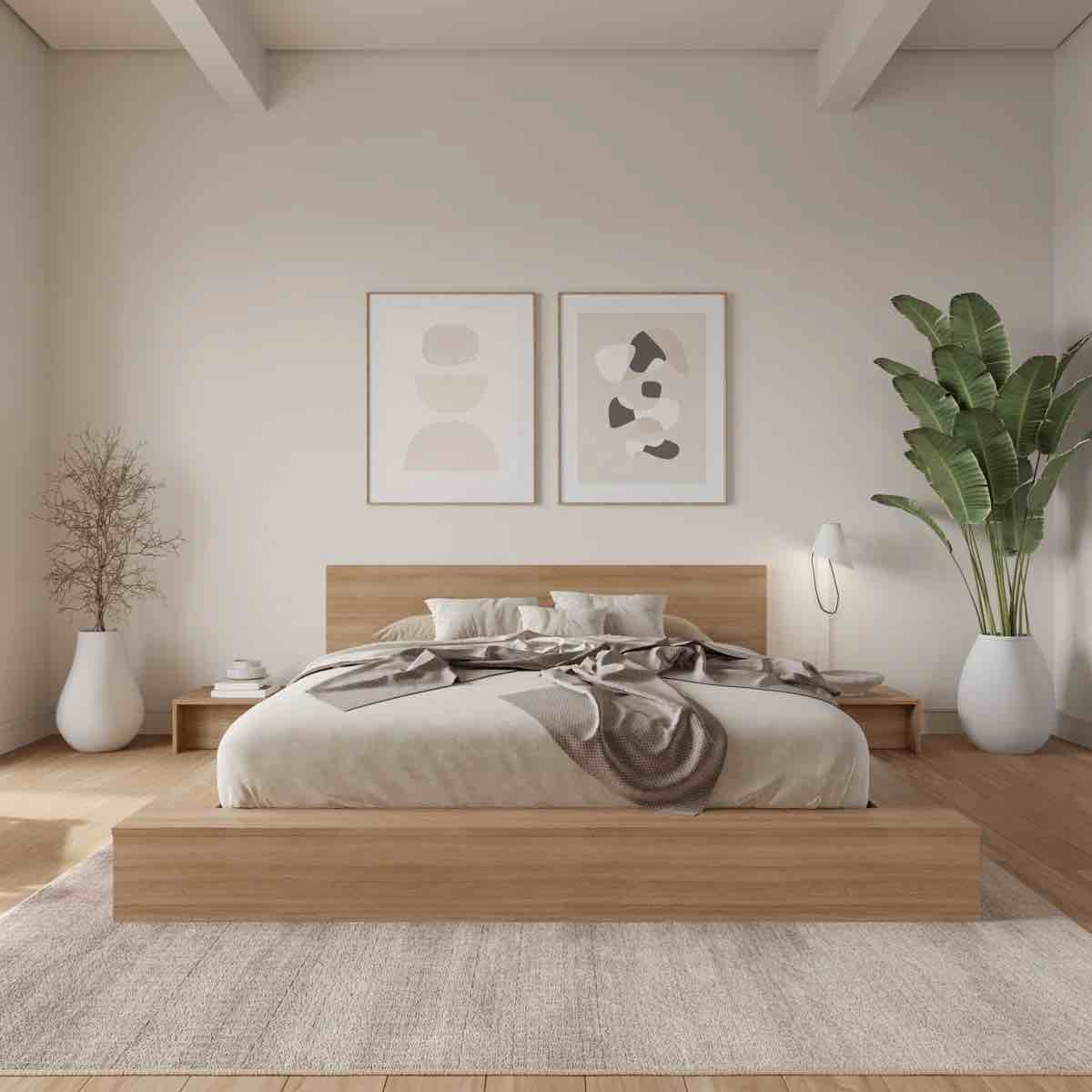 Makoa 4-Piece Low Platform Bedroom Set, Queen