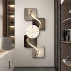 39.4" Large Silent Wall Clock Light Modern Abstract Geometric Decor Art Living Room