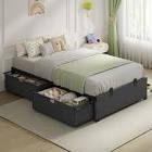 Twin Size Bed Frame With 2 Large Storage Drawers