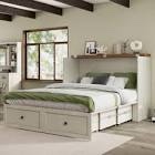 Wood Queen Size Storage Bed With Drawers