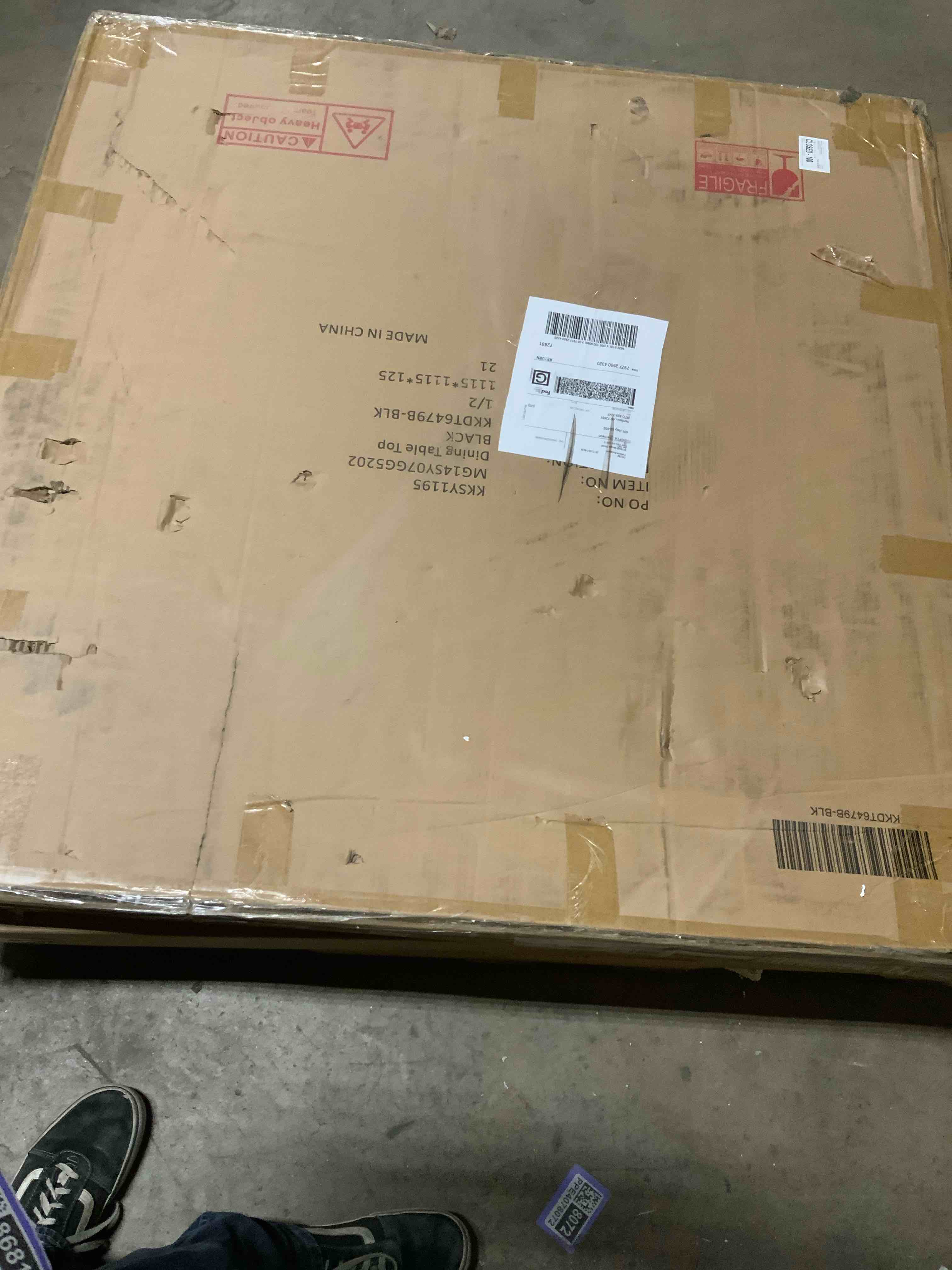 Condition photo showing As Is for Astraea Round Wood Dining Table